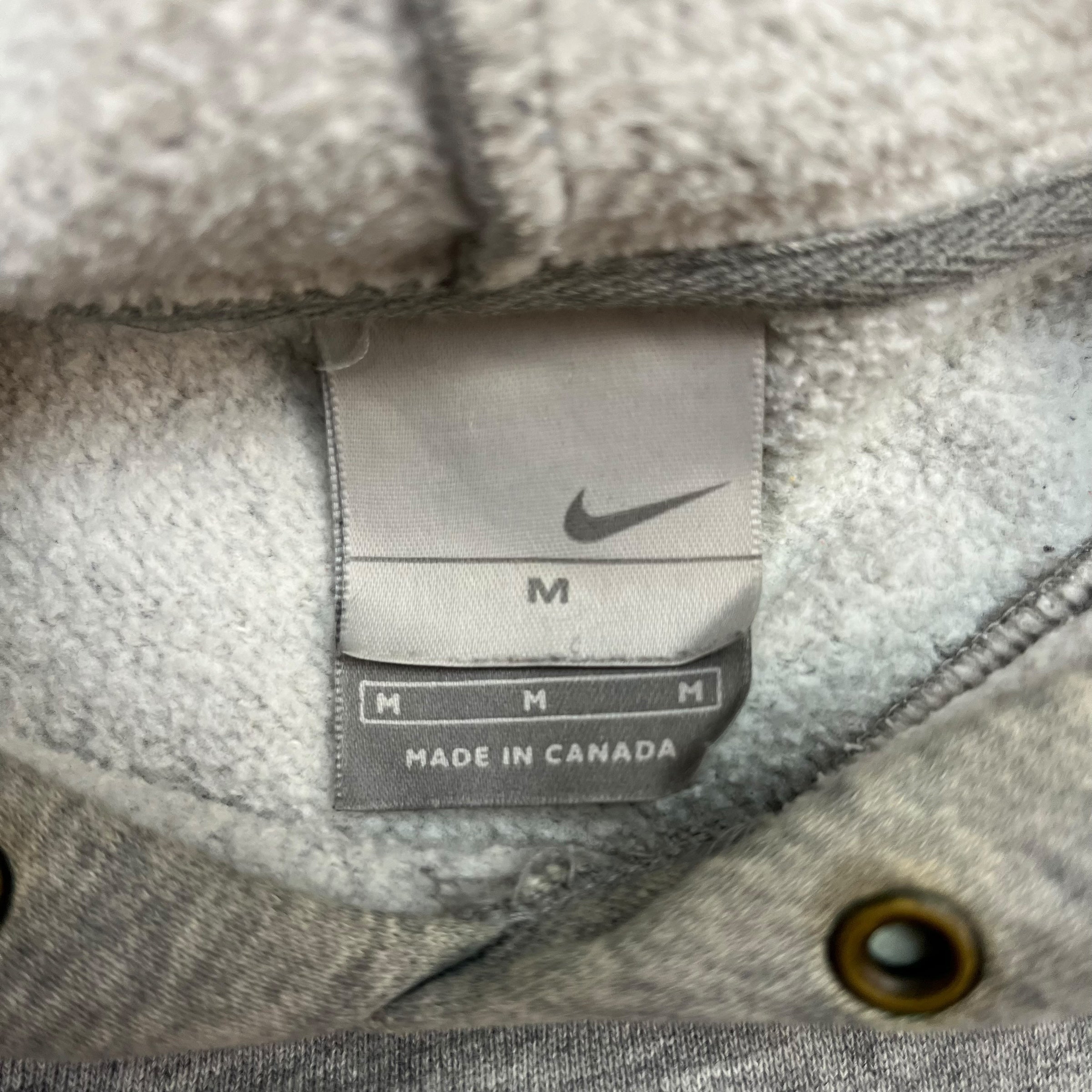 Vintage Nike Blue Swoosh Hoodie Grey