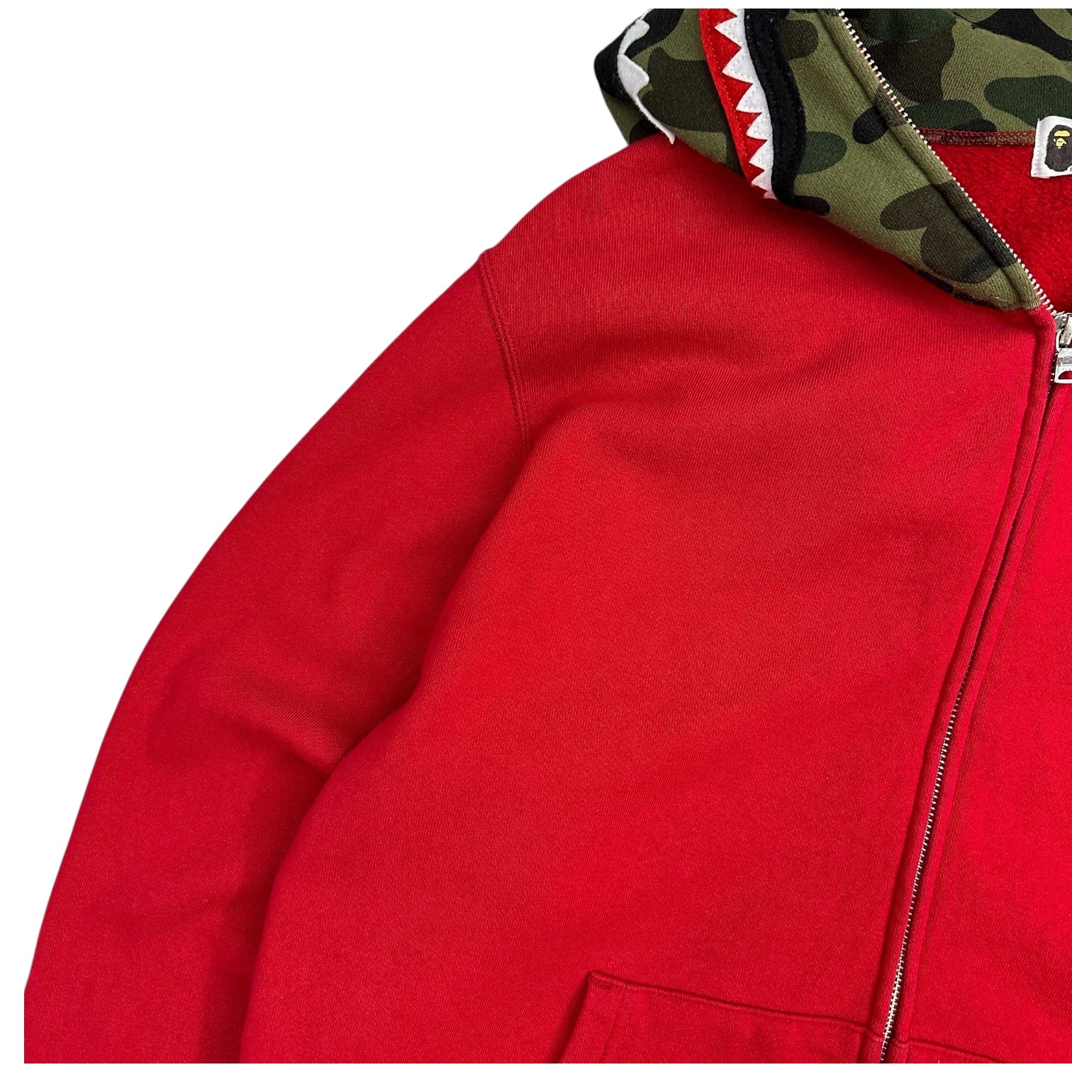 Bape Full Zip Shark Hoodie Red