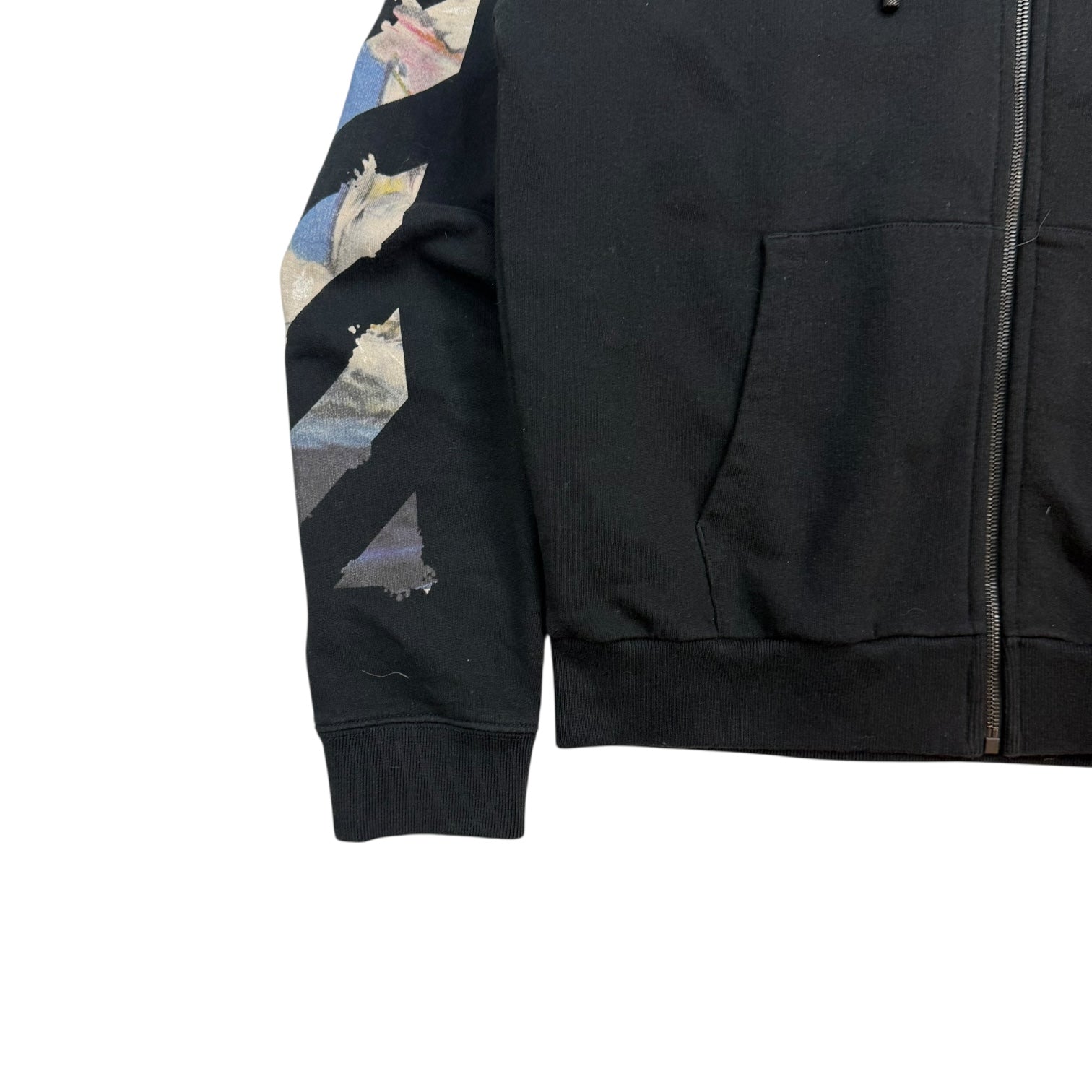 Off-White Edouard Manet Zip Up Sweater Black