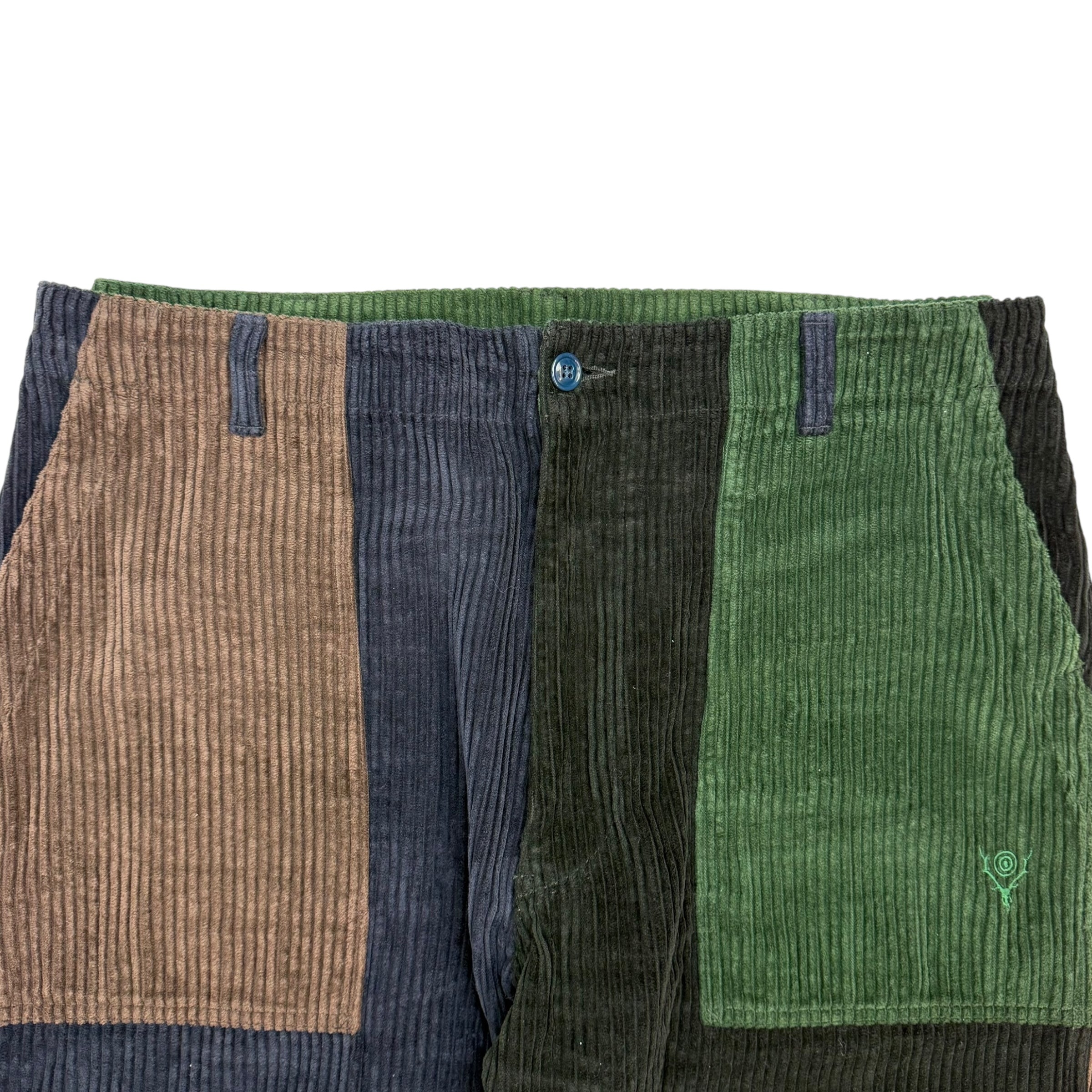 South2 West8 Fatigue Corduroy Pants Colour Block