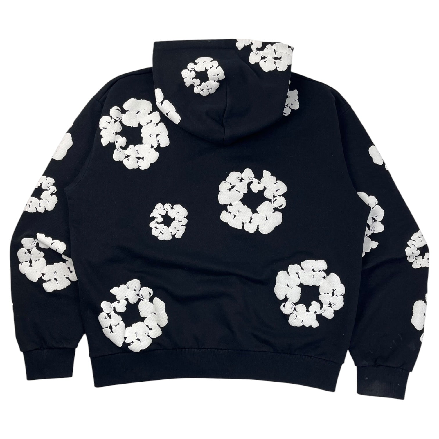 Denim Tears Cotton Wreath Zip-Up Hoodie Black