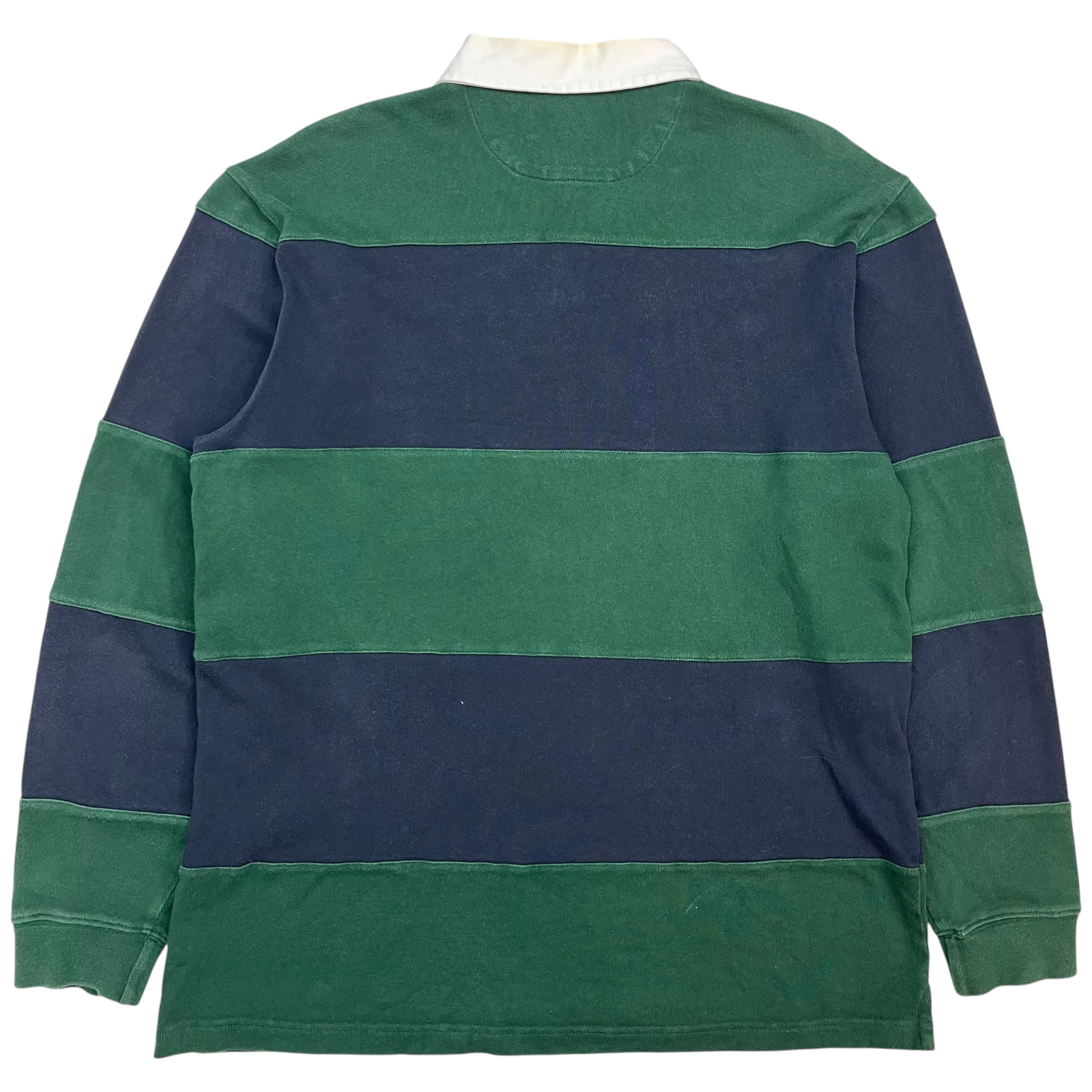 Vintage Chaps Rugby Shirt Green/Navy Blue