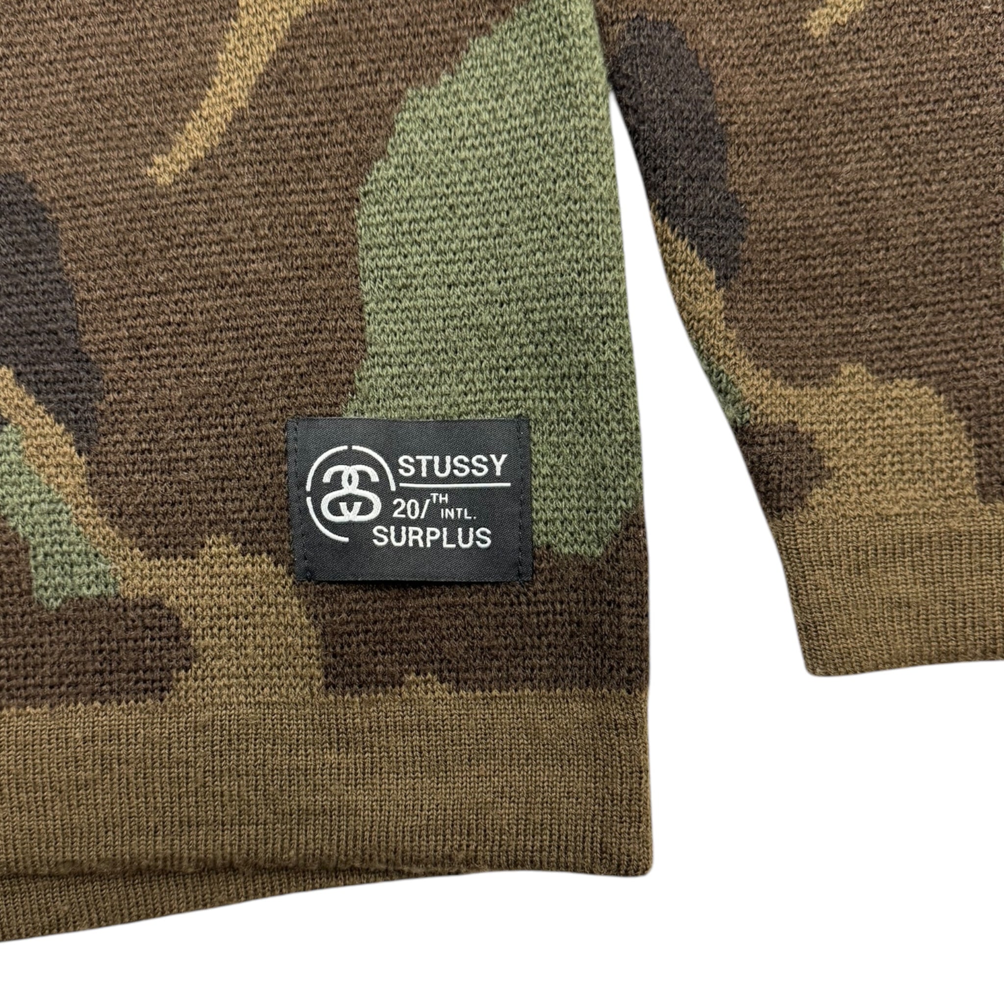 Stussy Y2K Button Up Cardigan Camoflage