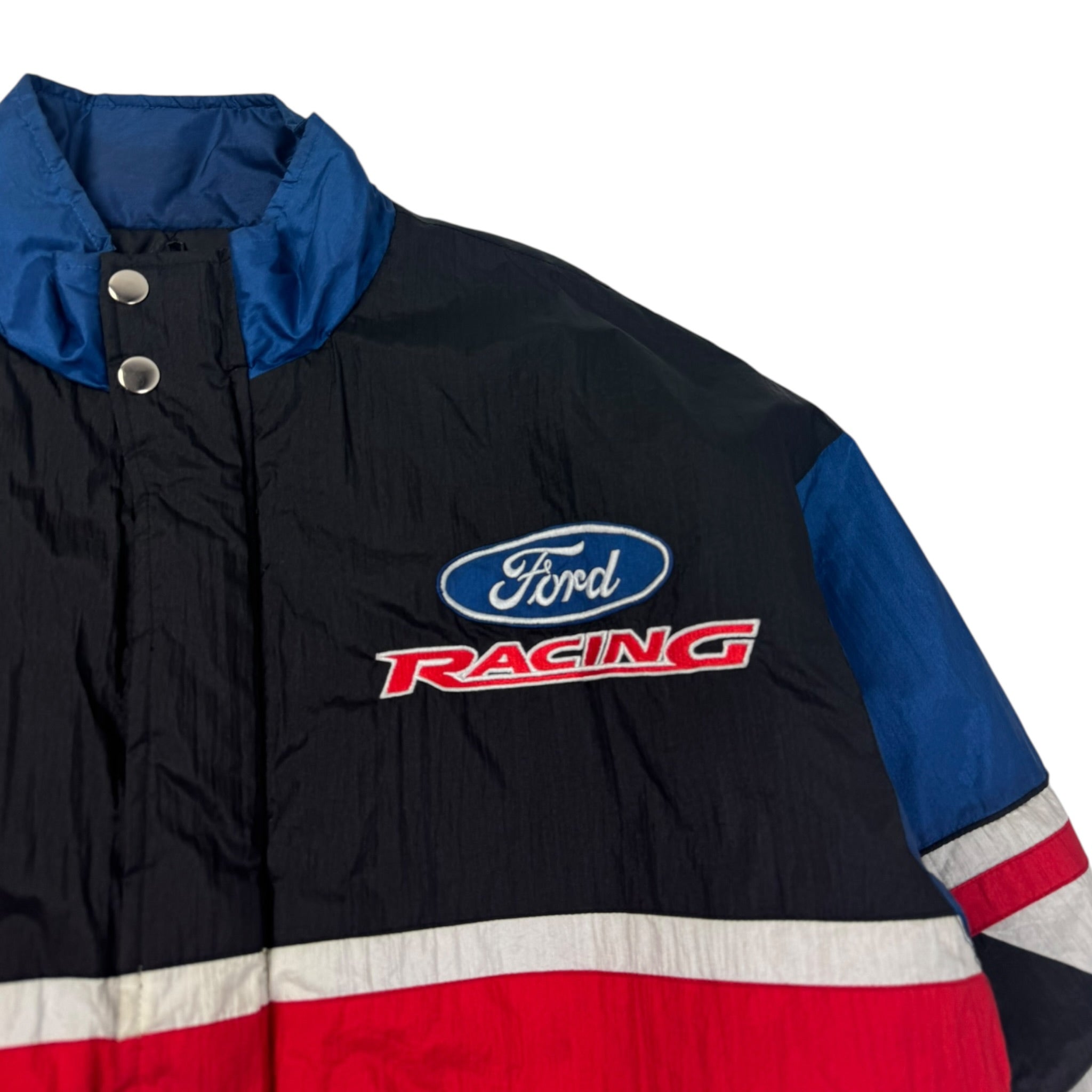Vintage Ford Racing Checker Sleeve Jacket