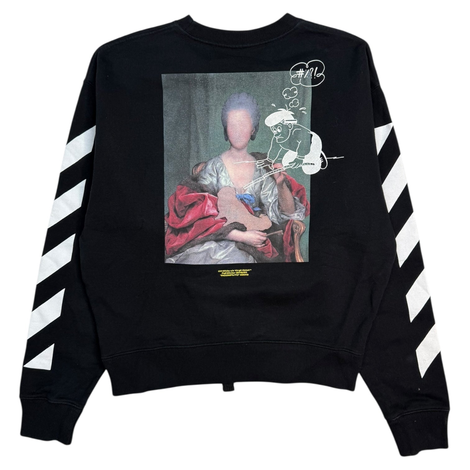 Off-White Diag Mariana De Silvia Incomputo Crewneck Black