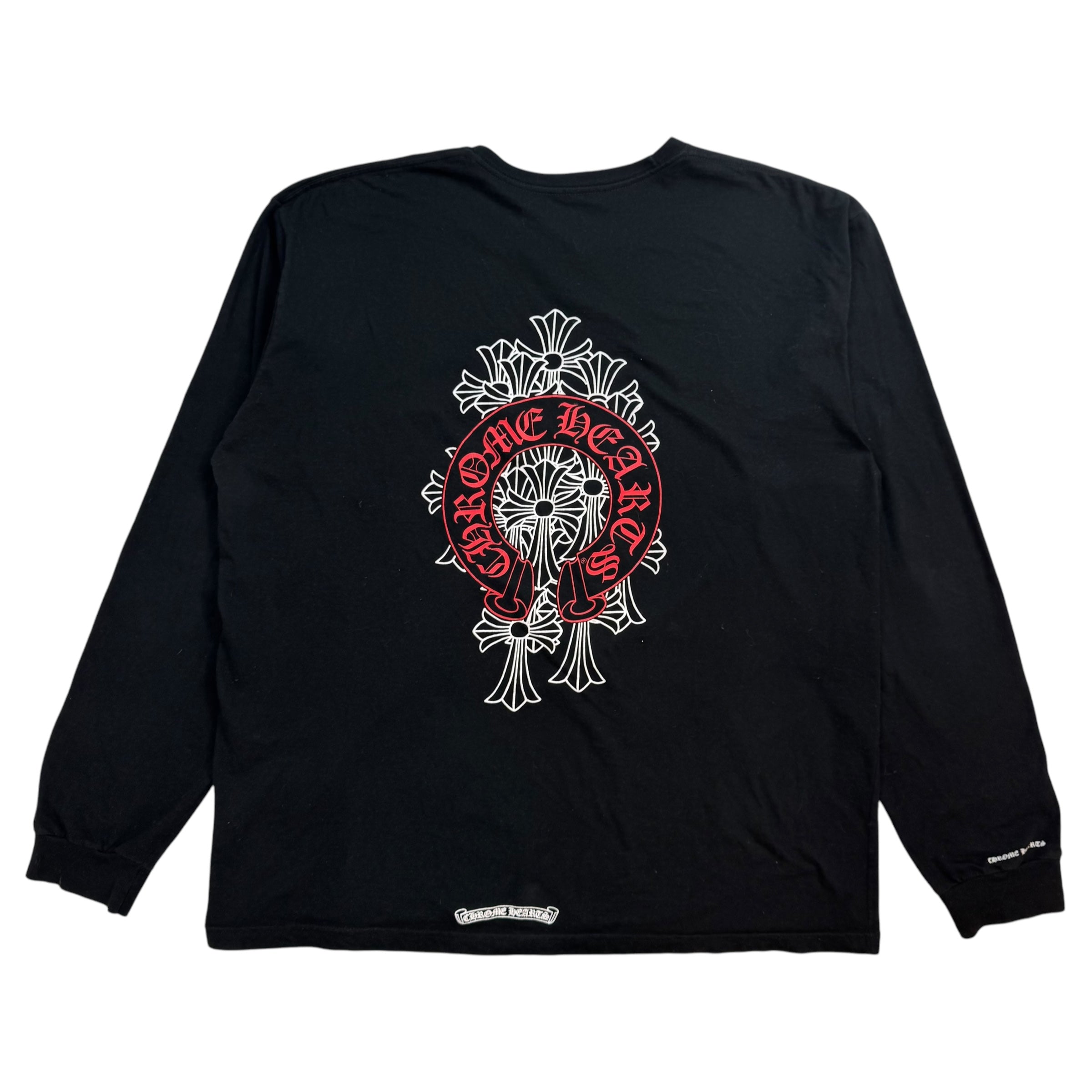 Chrome Hearts Horseshoe Cemetery L/S Tee Black/Red