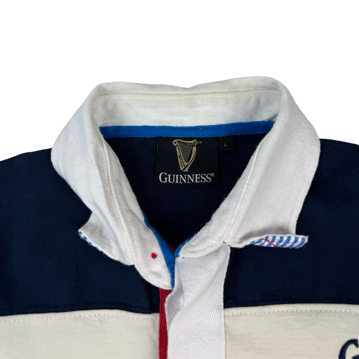 Vintage Guinness Striped Polo Shirt