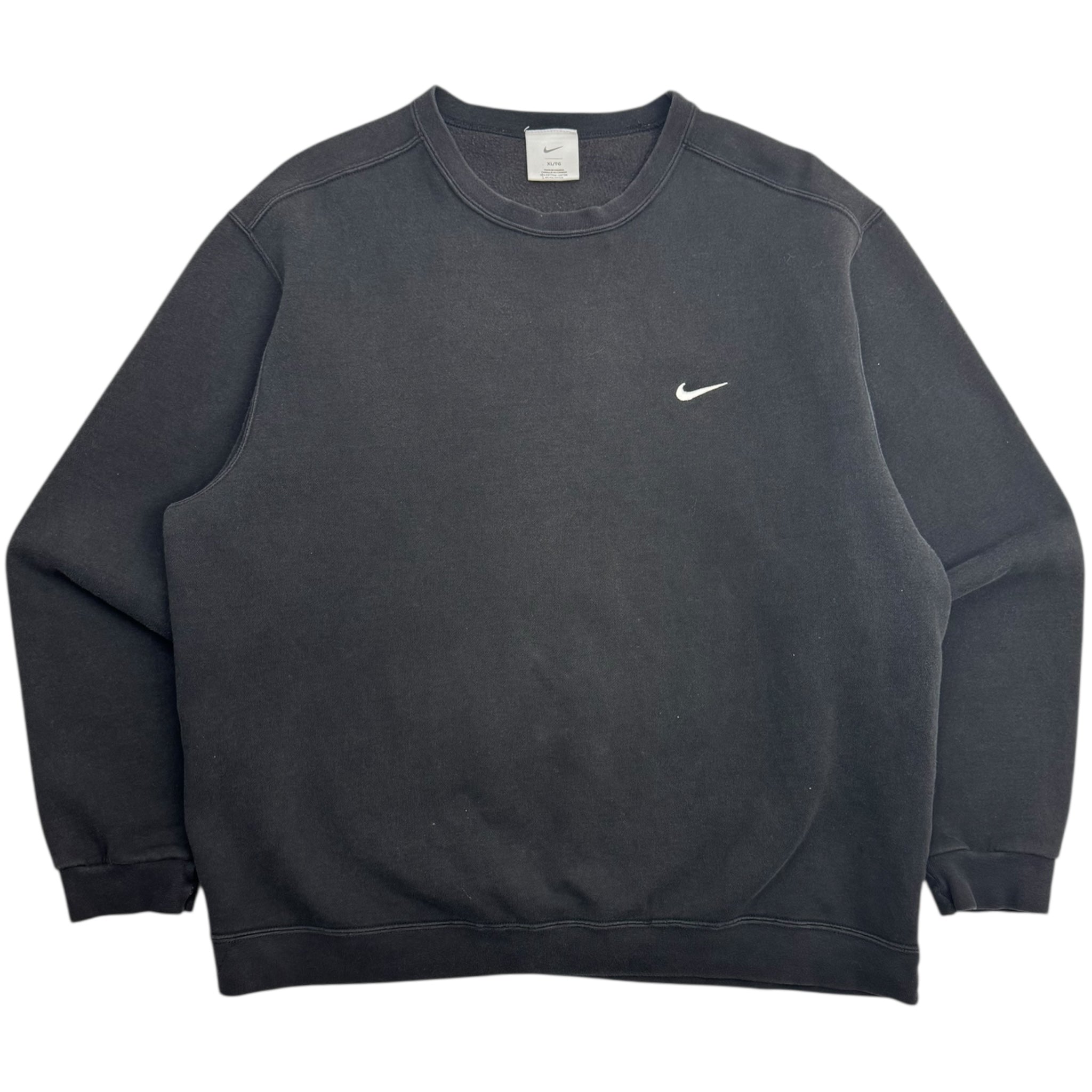 Vintage Nike Classic Side Swoosh Crewneck Black