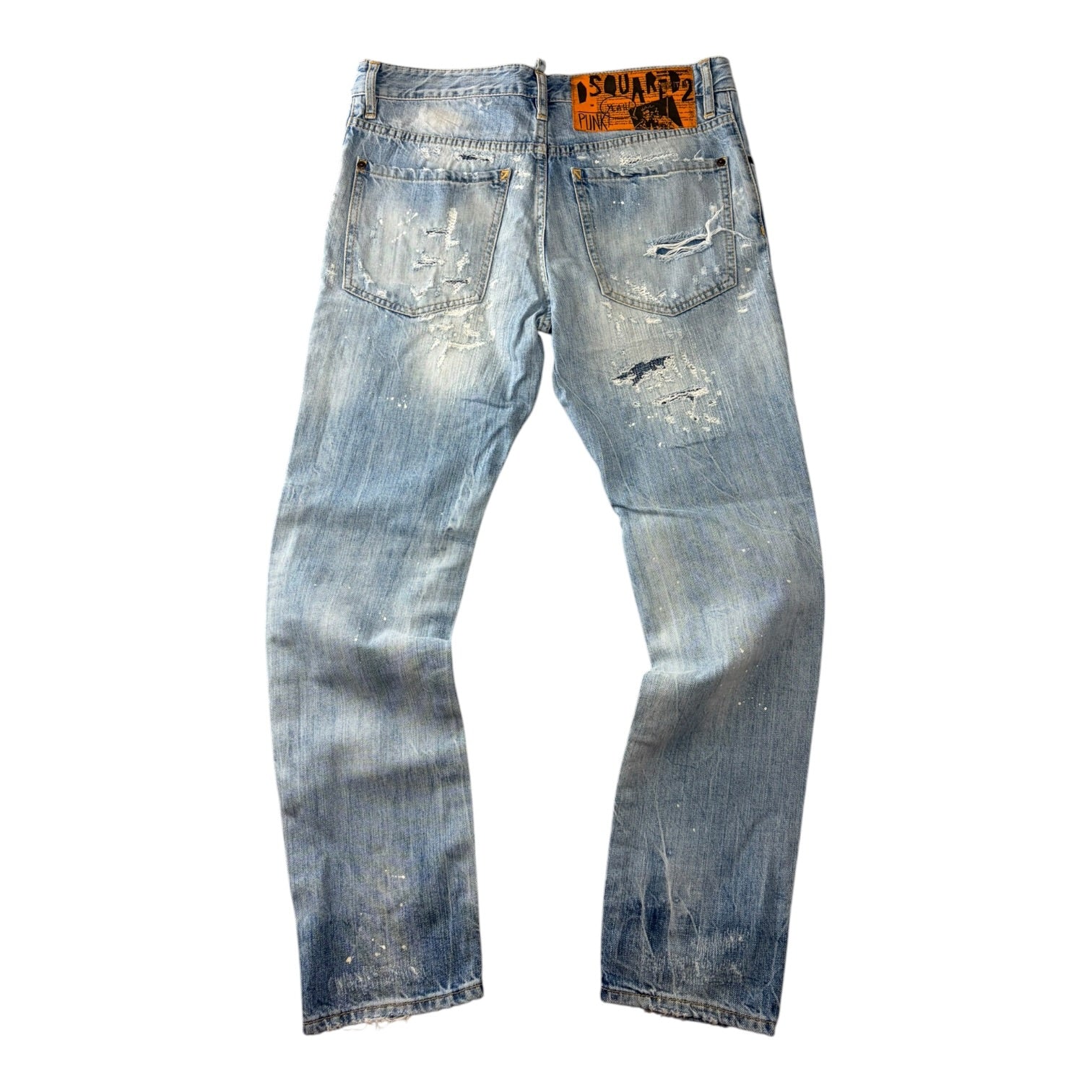 Dsquared2 Distressed Denim Jeans Light Wash