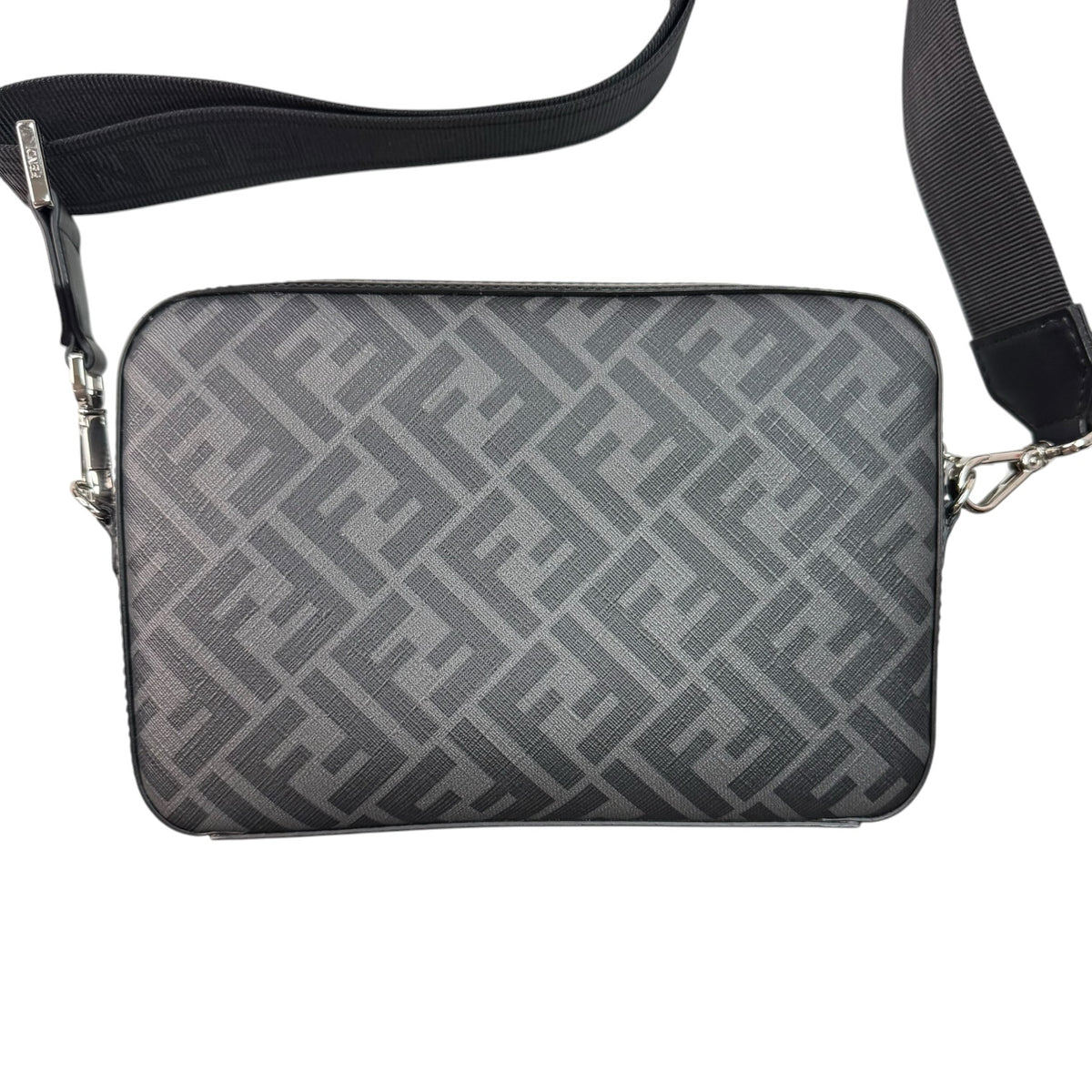 Fendi Diagonal Monogram Camera Case Black