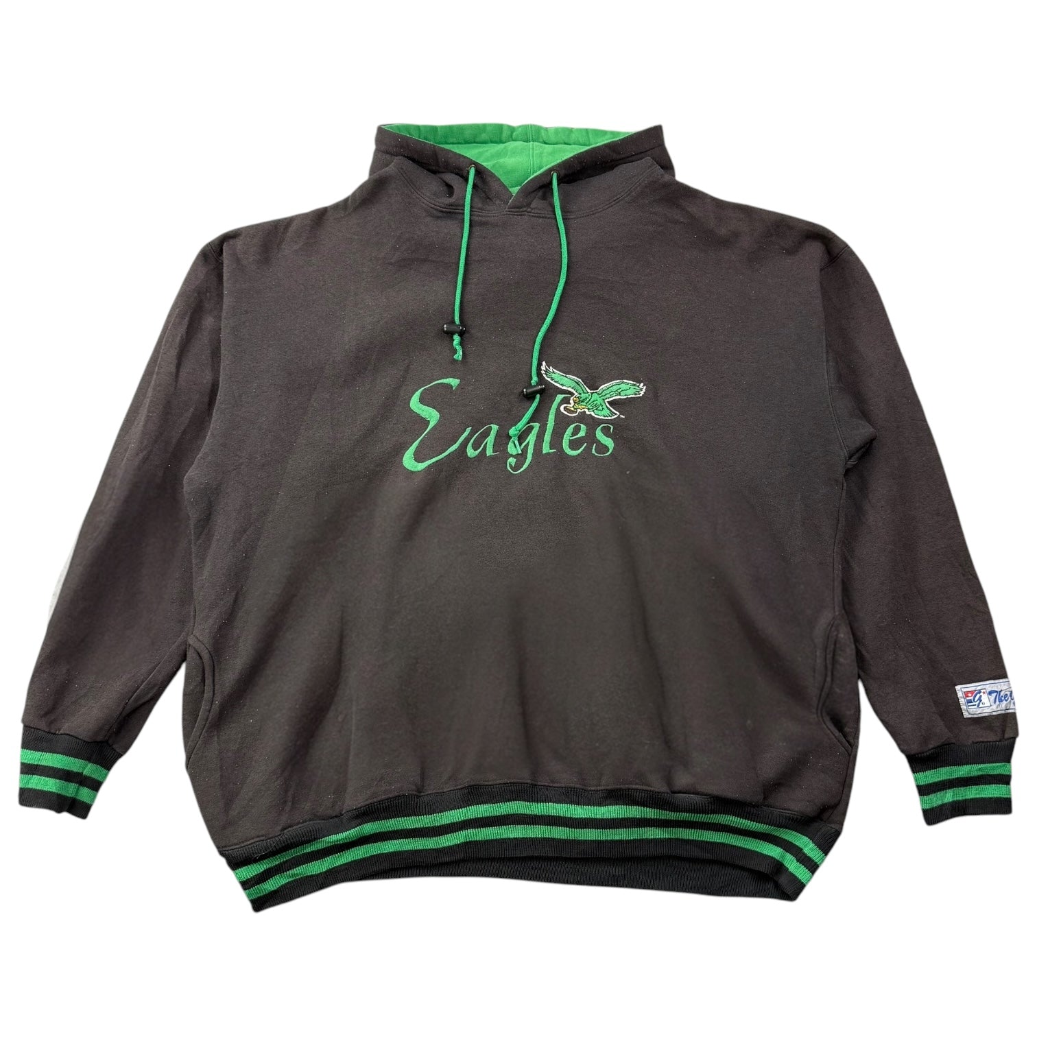 Vintage Philadelphia Eagles Hoodie Black/Kelly Green