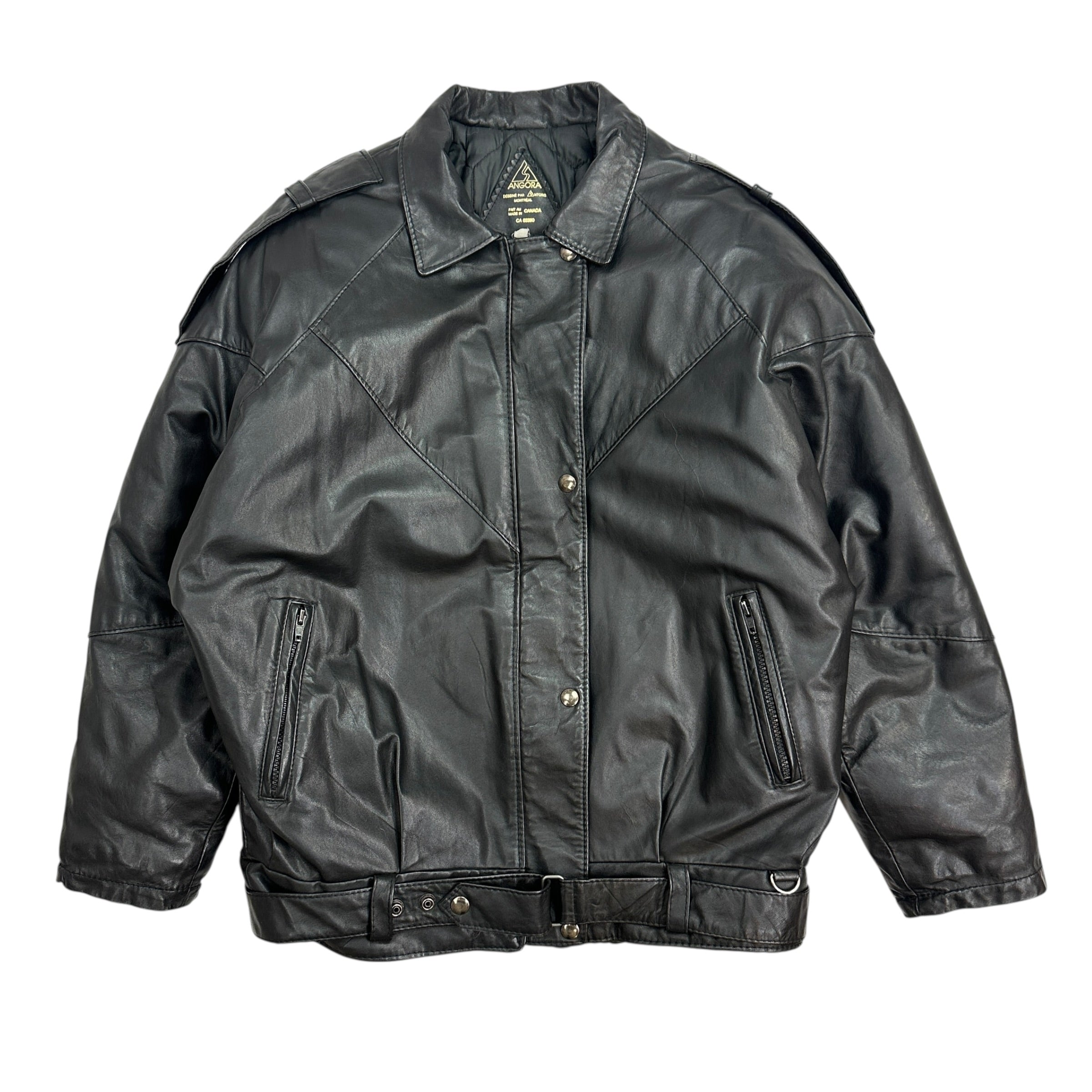 Vintage Anora Leather Jacket Black