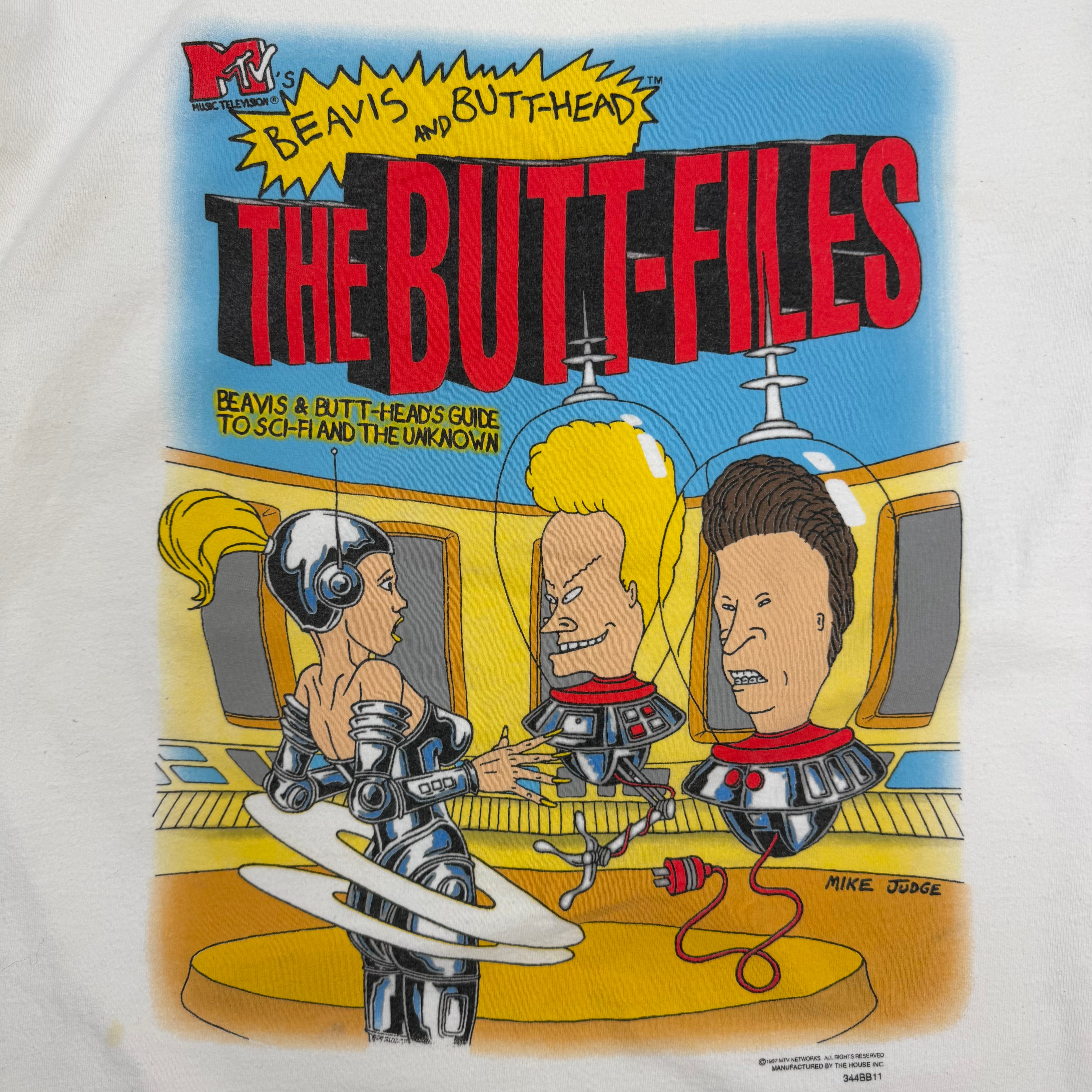 1997 Beavis and Butthead “The Butt-Files” Tee White