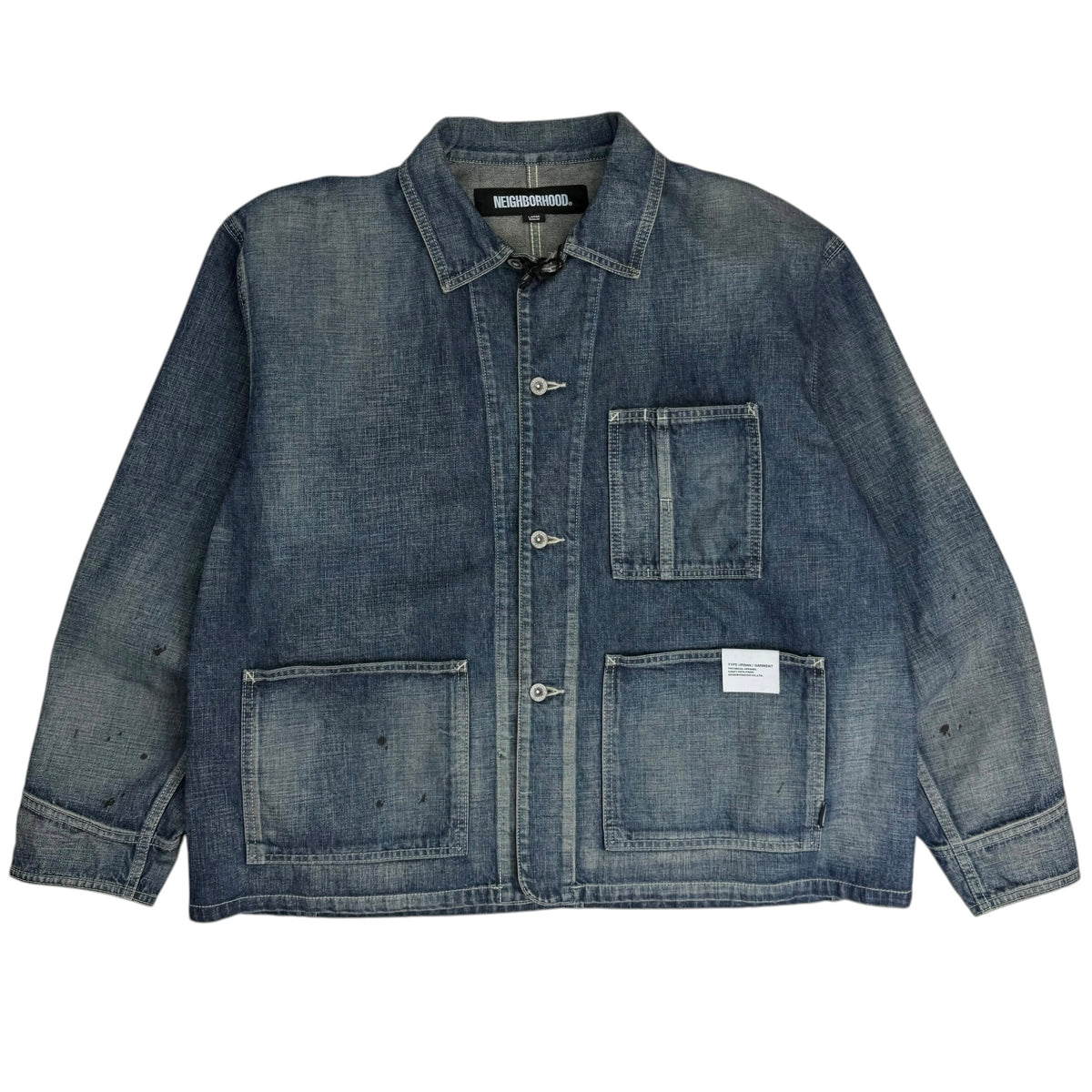 Neighborhood Paint Splatter Denim Jacket Blue