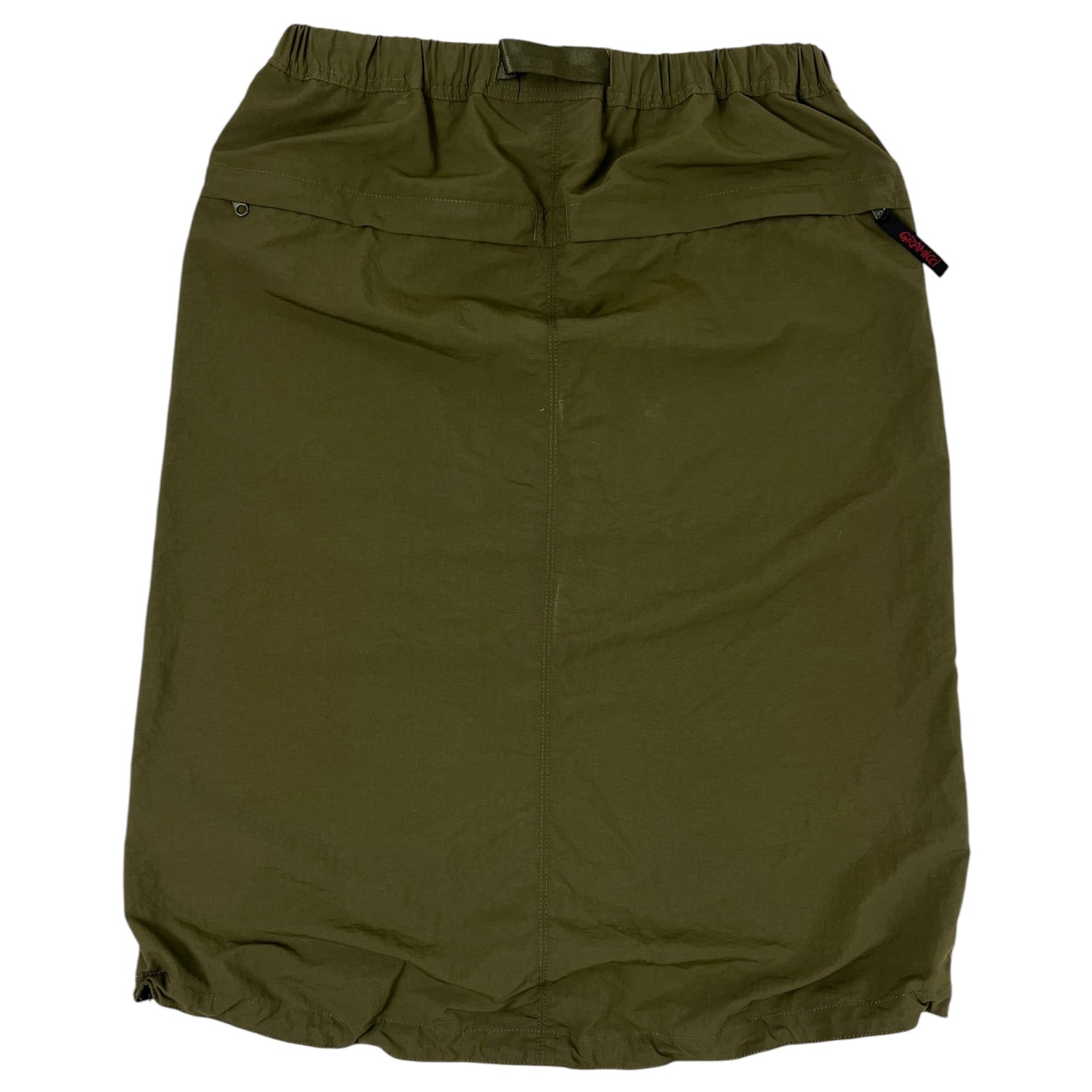 (W) Gramicci Nylon Packable Midi Skirt Olive Green