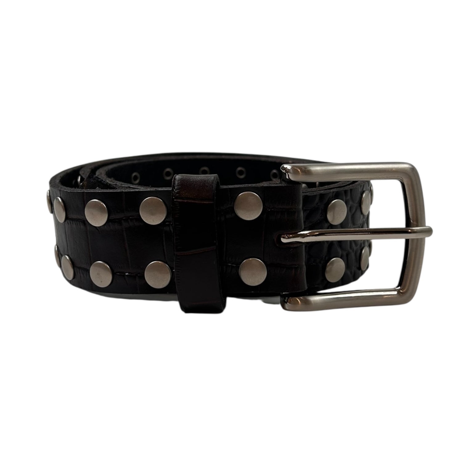 Stussy 8 Ball Studded Belt Brown