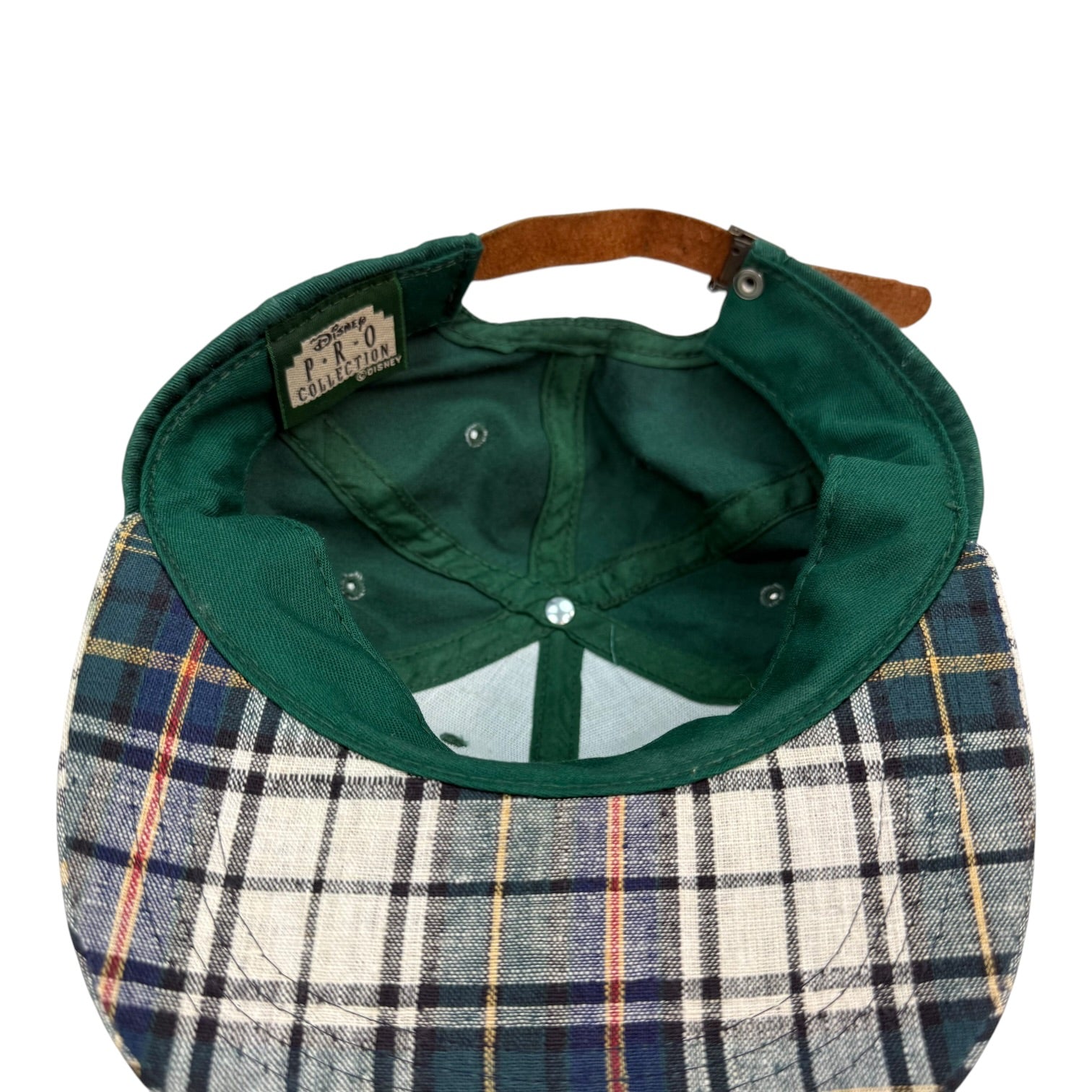 Vintage Disney Mickey Mouse Golf Tartan Strapback Hat