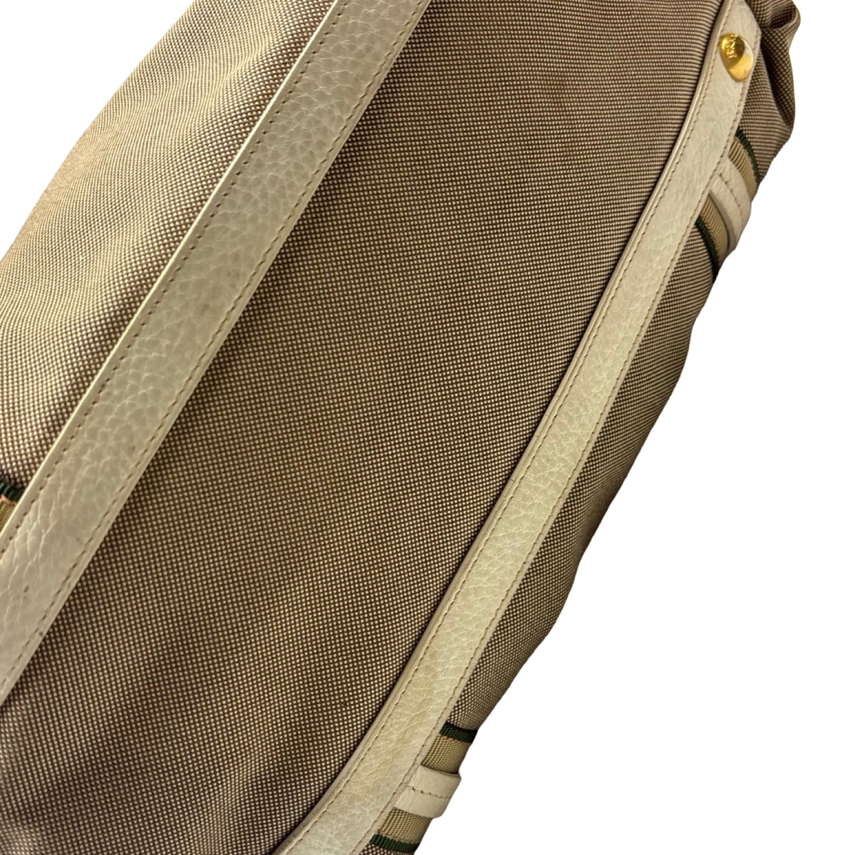 Prada Canapa Logo Canvas and Leather Handbag
