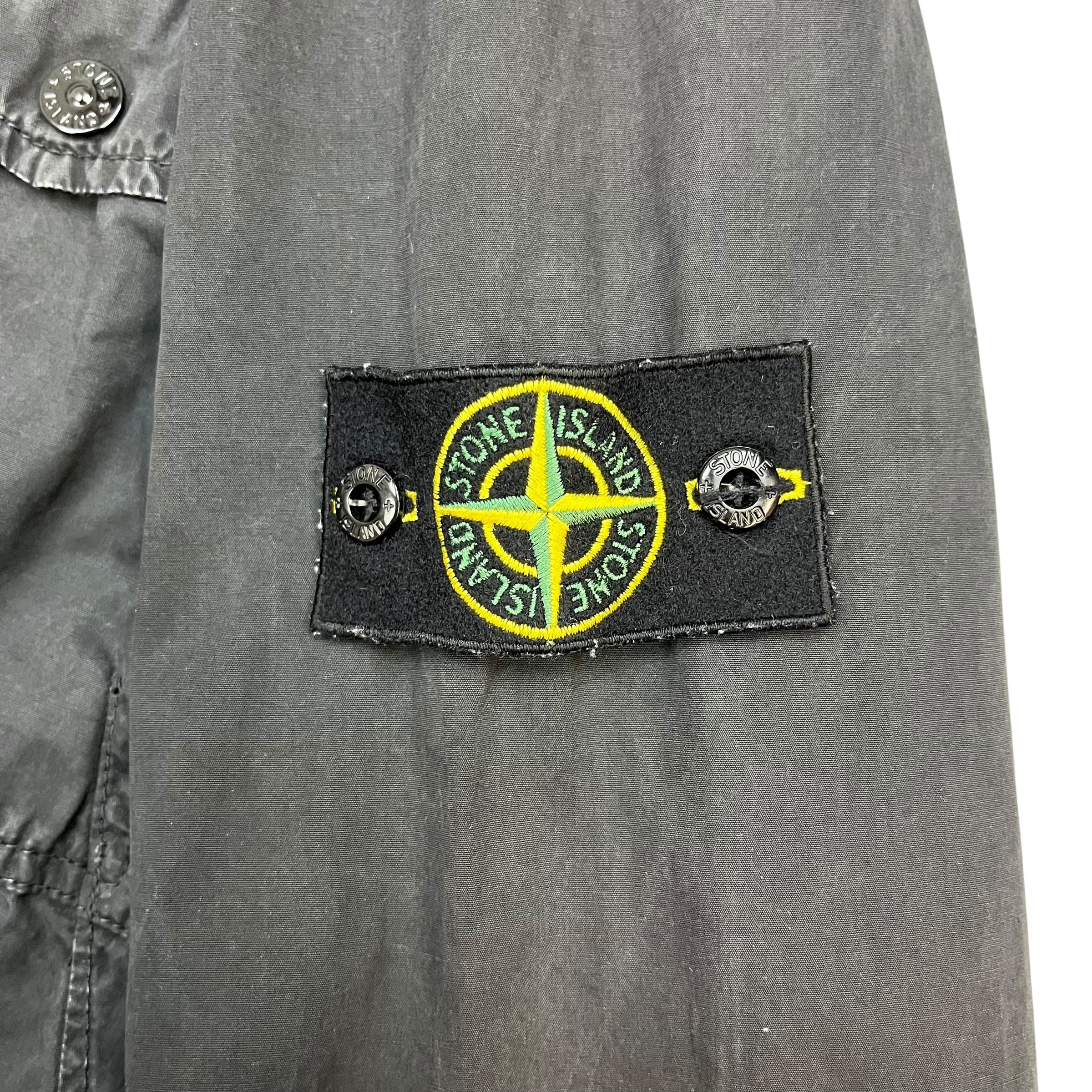 Stone Island Zip Up Overshirt Black