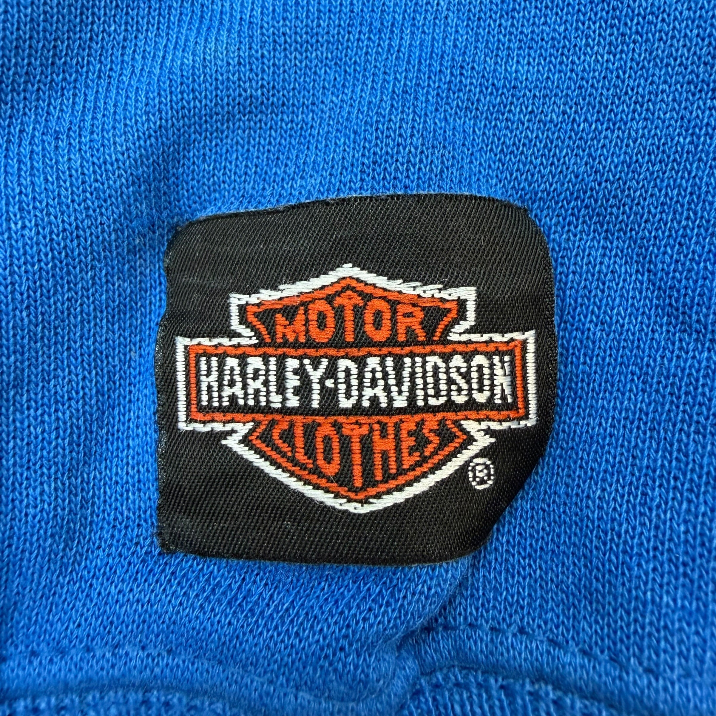 1991 Harley Davidson Quebec Eagle Crewneck Royal Blue