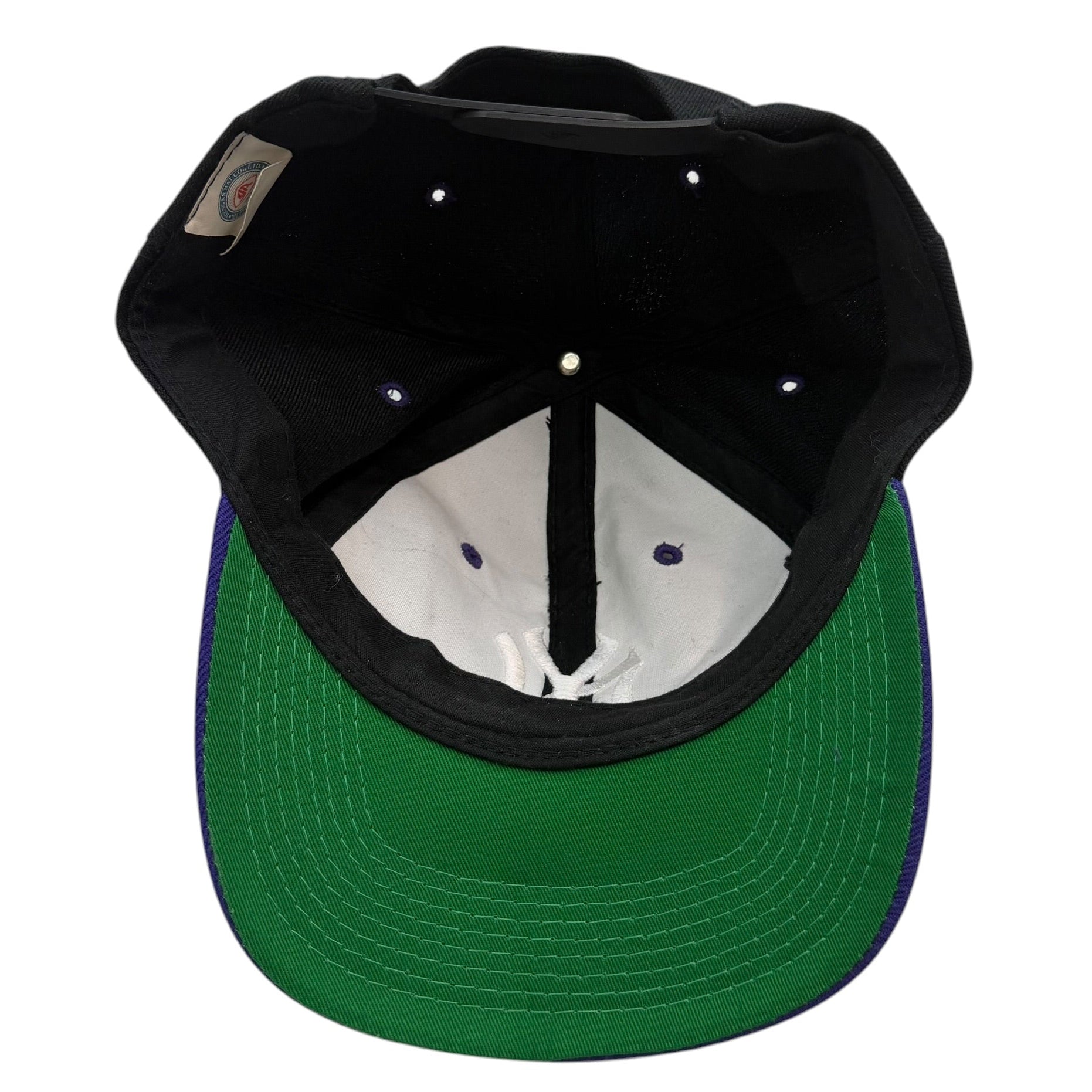 Vintage New York Yankees Snapback Hat Black Purple