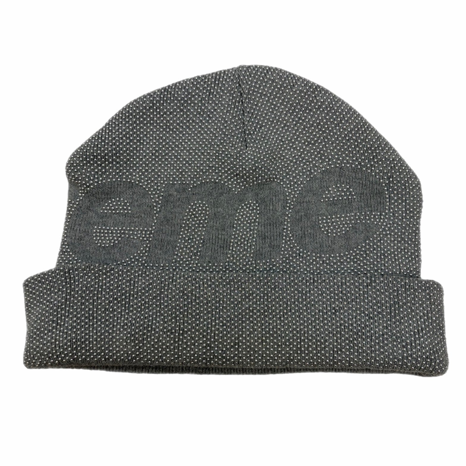 Supreme Studded Knockout Big Logo Beanie Grey