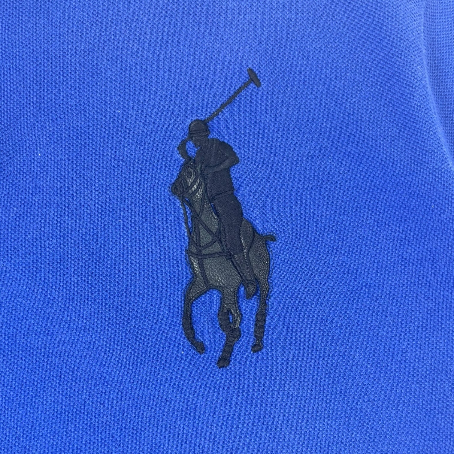 Vintage Polo Ralph Lauren Pique Big Pony Polo T-Shirt Blue