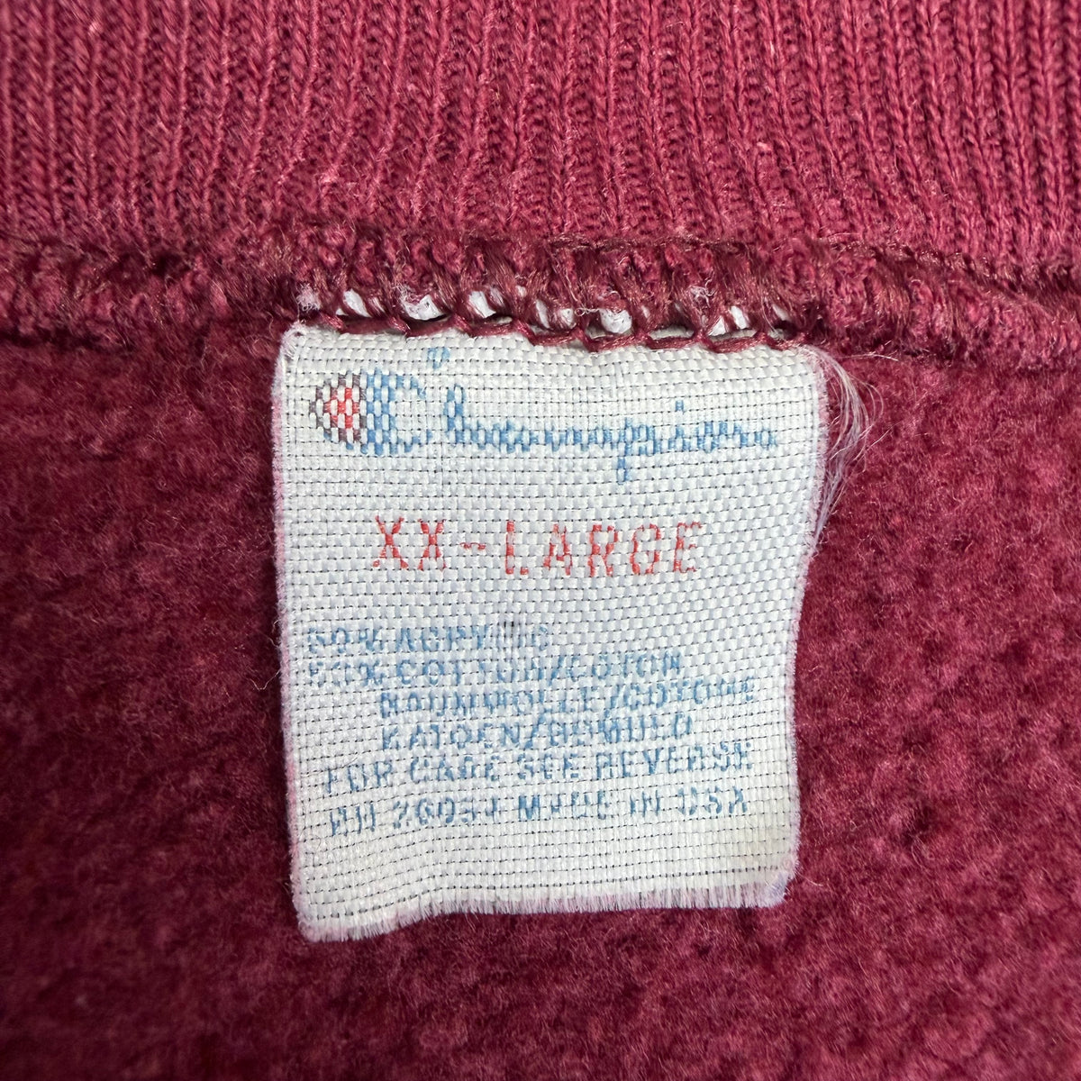 Vintage Harvard Dental Paint Splatter Crewneck Burgundy