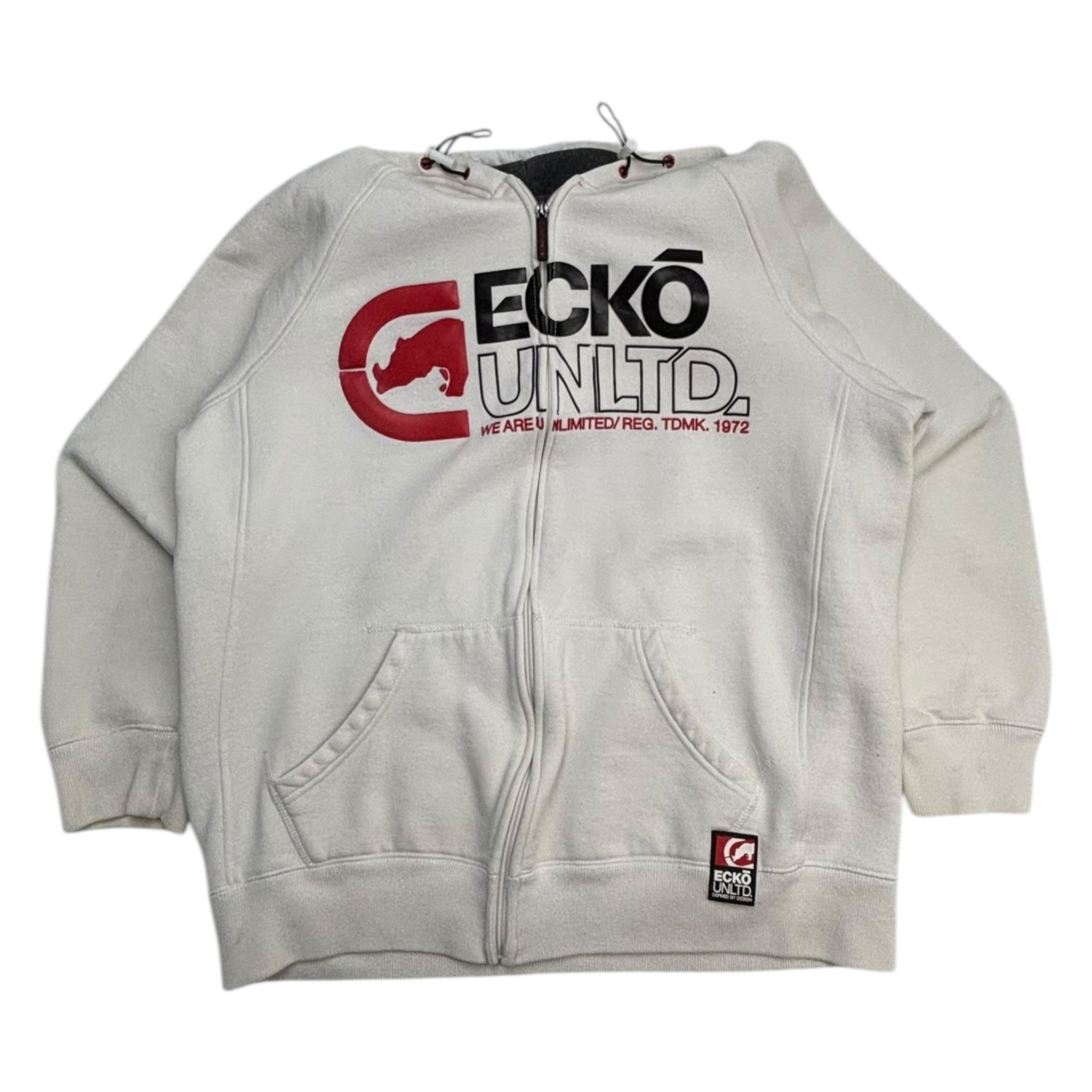 Vintage Y2K Ecko Unltd Zip Hoodie White