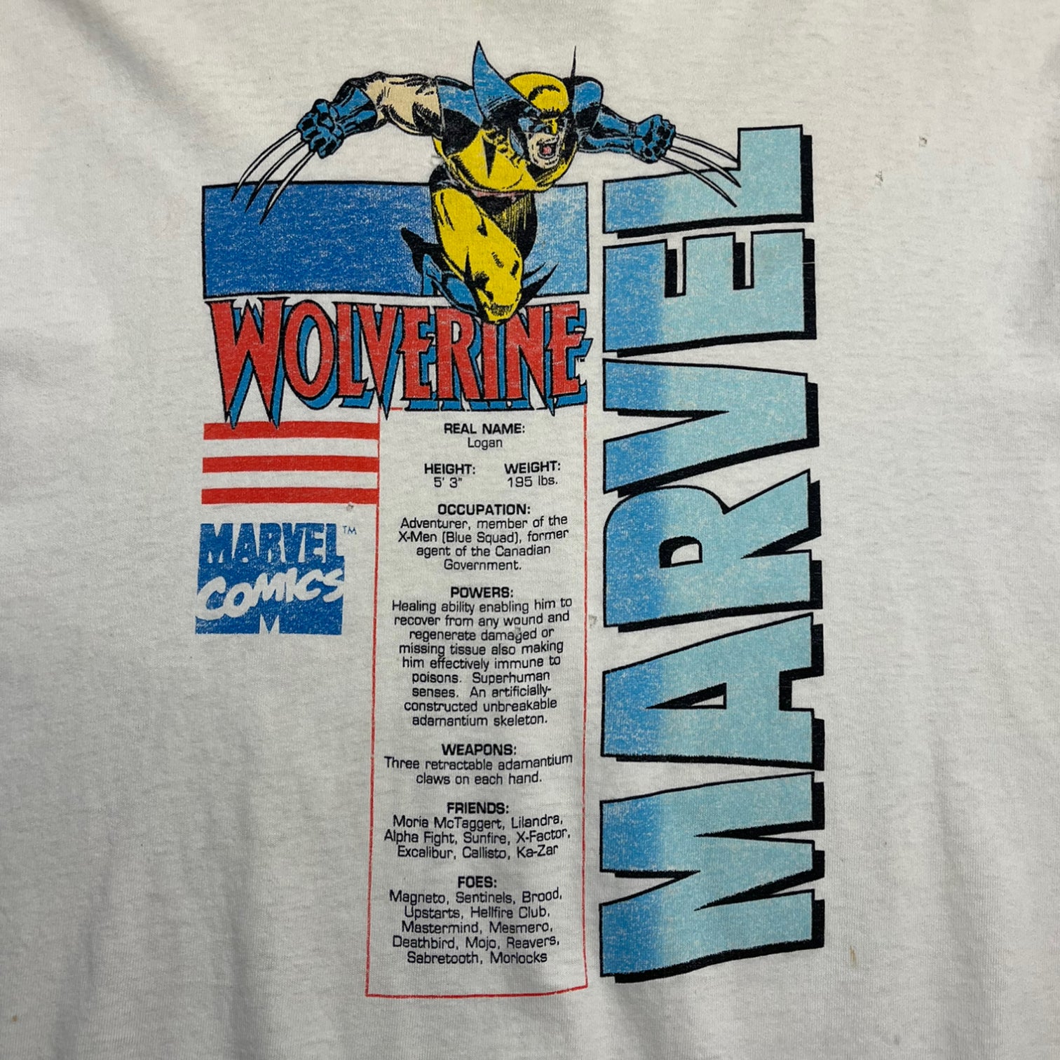 Vintage Marvel Comics Wolverine Tee White