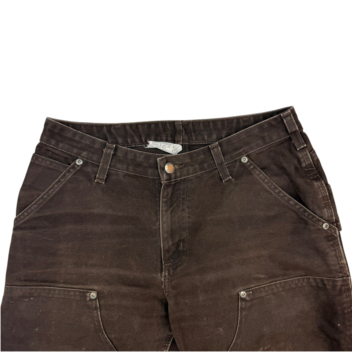 Vintage Carhartt Double Knee Distressed Pants Brown