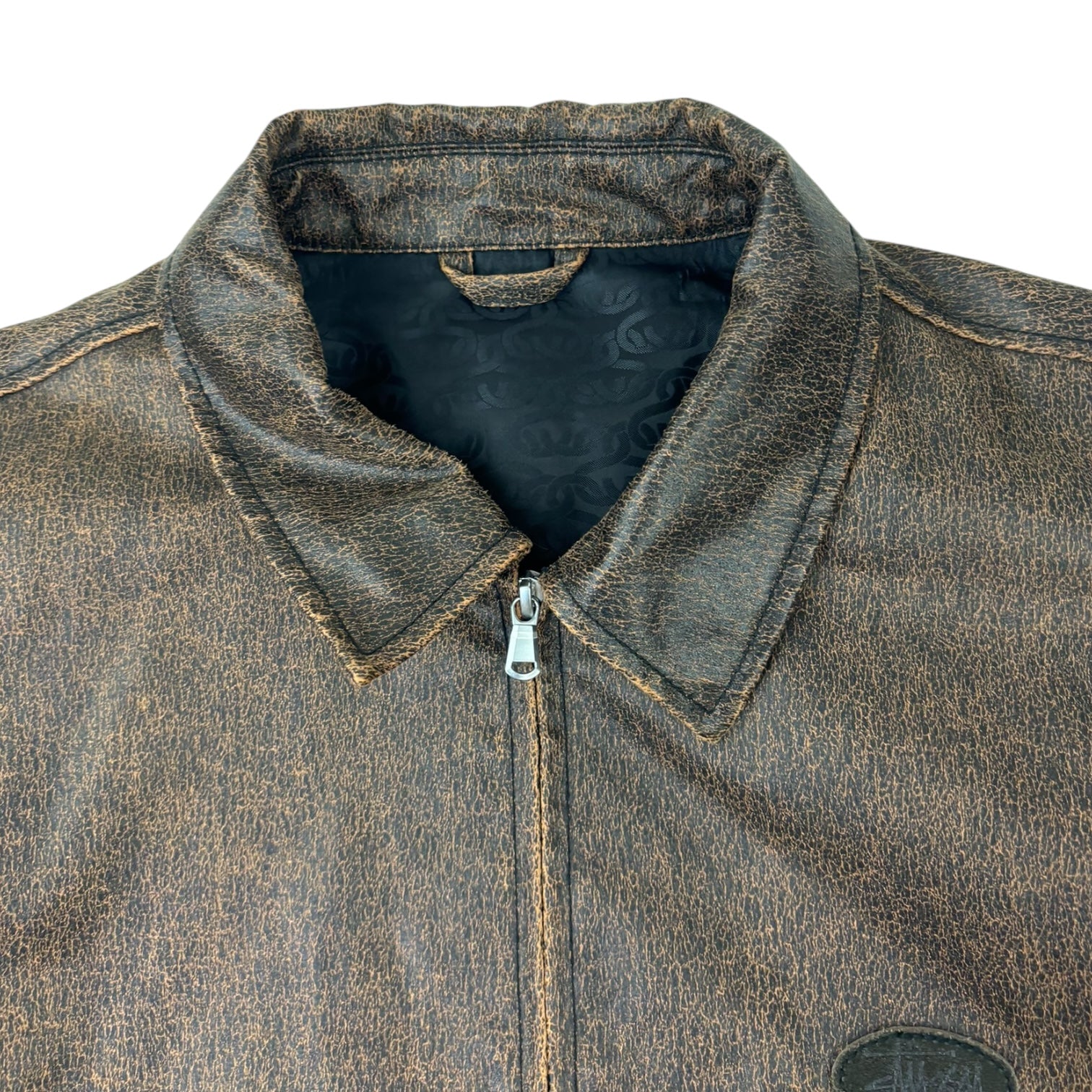 Stussy Club Jacket Coated Cotton Dark Brown