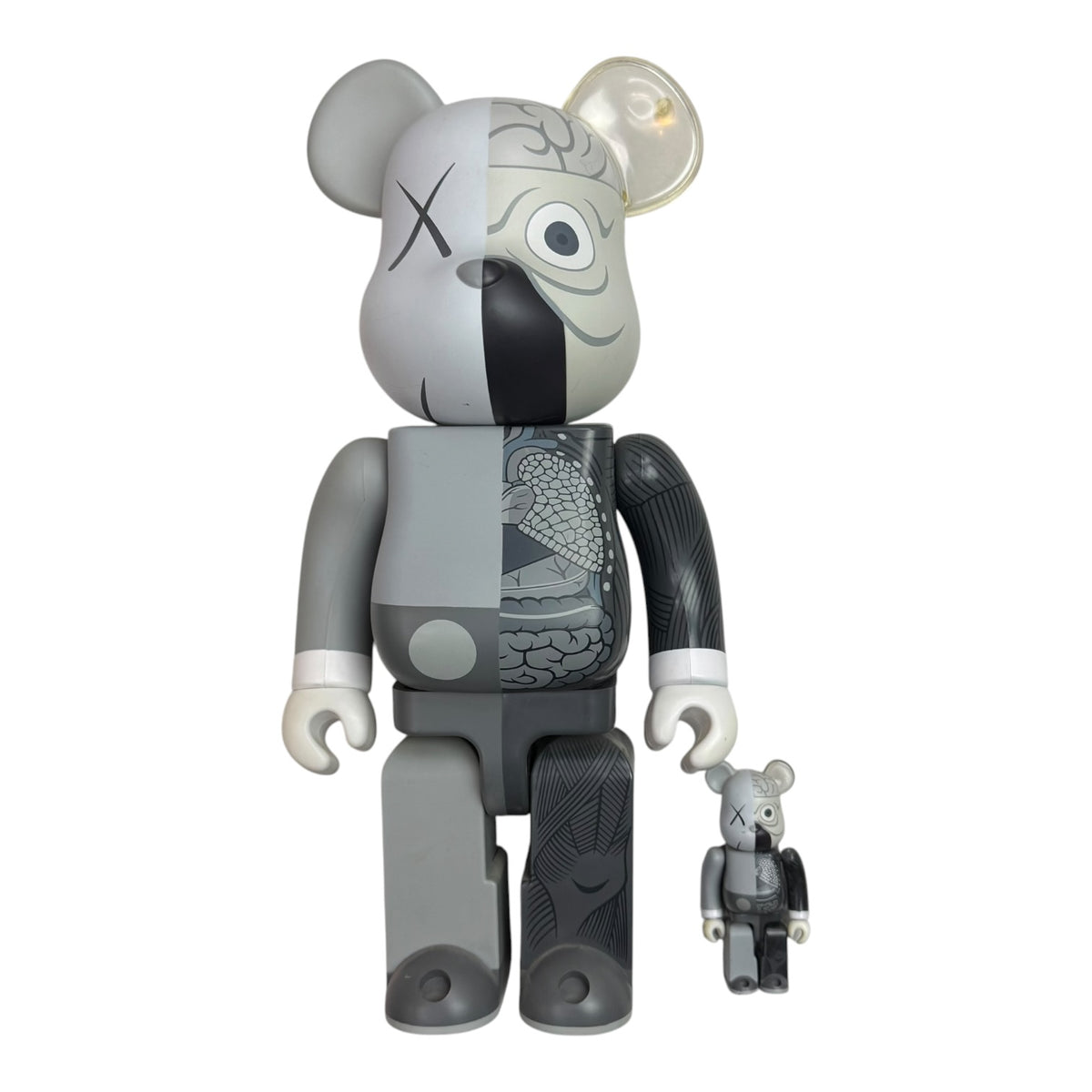 Kaws Bearbrick Dissected 400% & 100% Grey