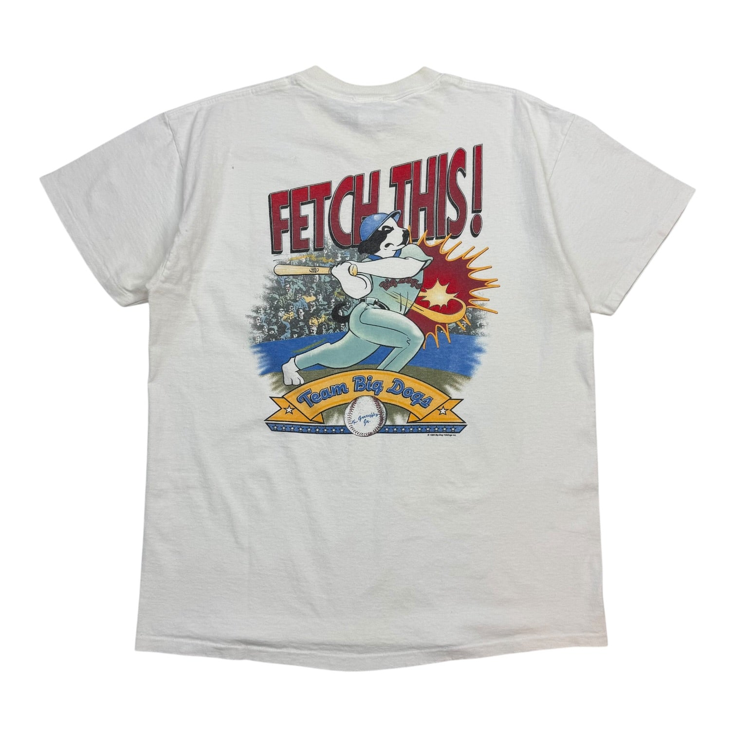 Vintage Big Dogs Fetch This T-Shirt White