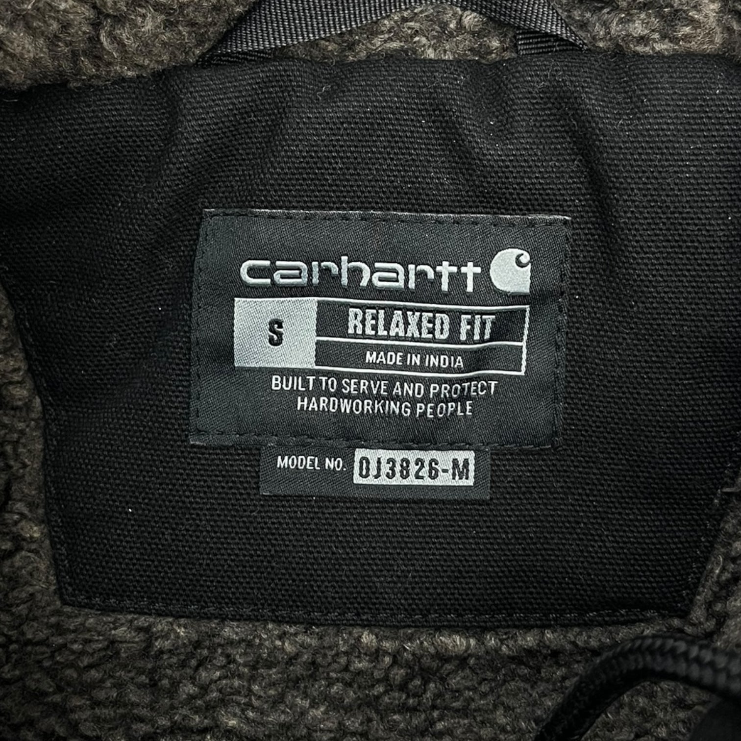 Carhartt Relaxed Fit Hooded Work Jacket Black