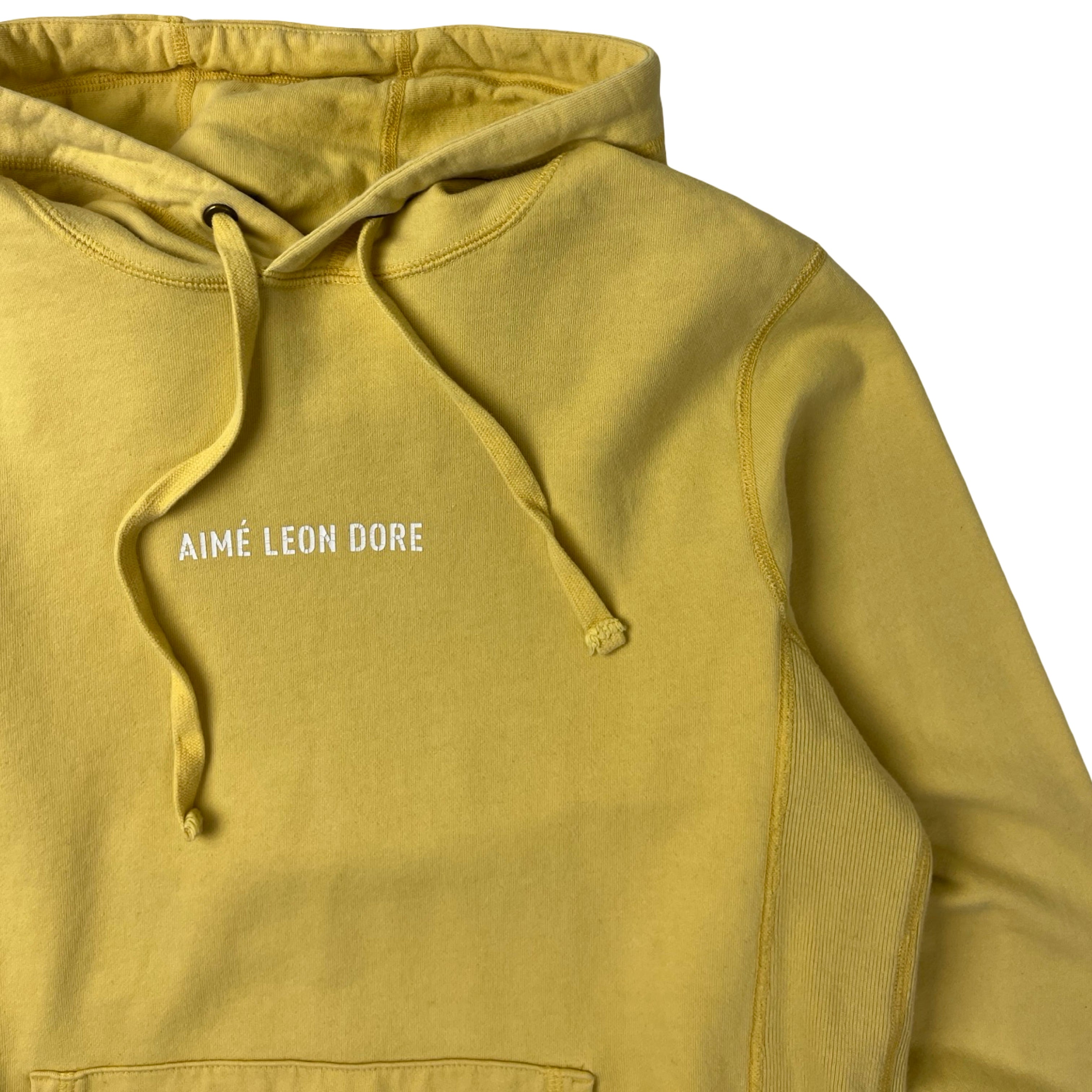 Aime Leon Dore Stock Logo Hoodie Pale Yellow