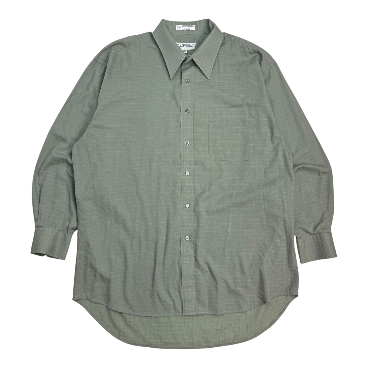Vintage Monsieur Givenchy Button Up Shirt Light Green