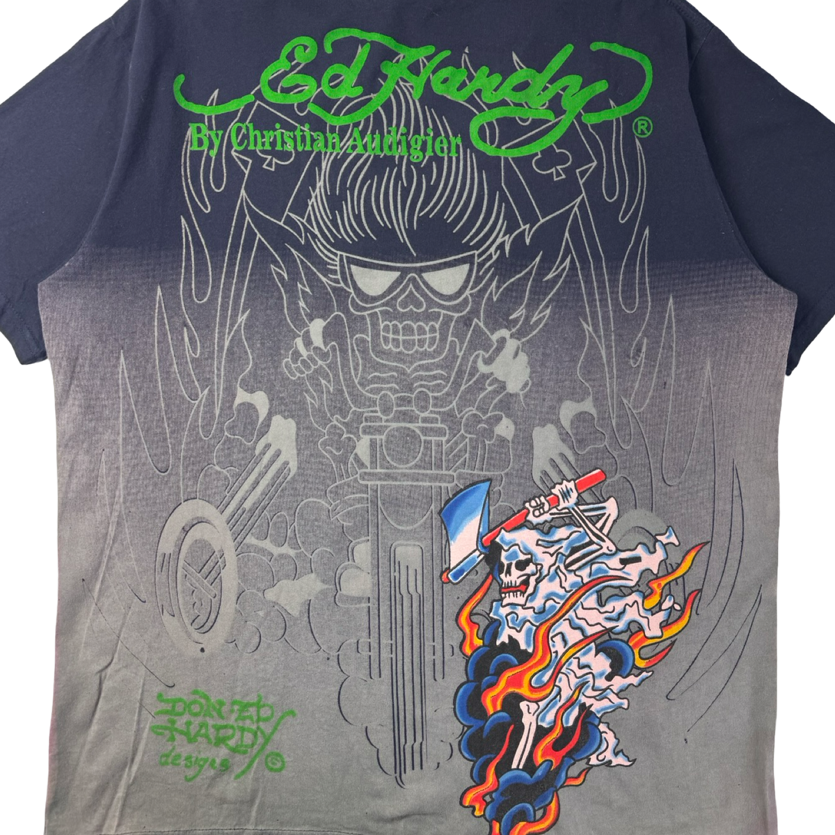 Vintage Y2K Ed Hardy Live to Ride Dead or Alive Rhinestone T-Shirt