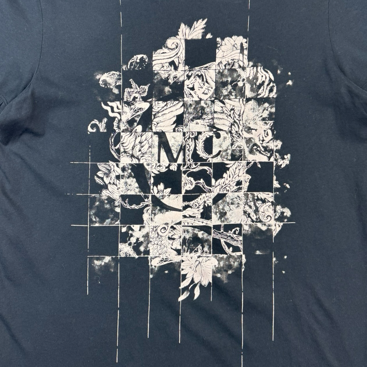 Alexander McQueen Grid Design T-Shirt
