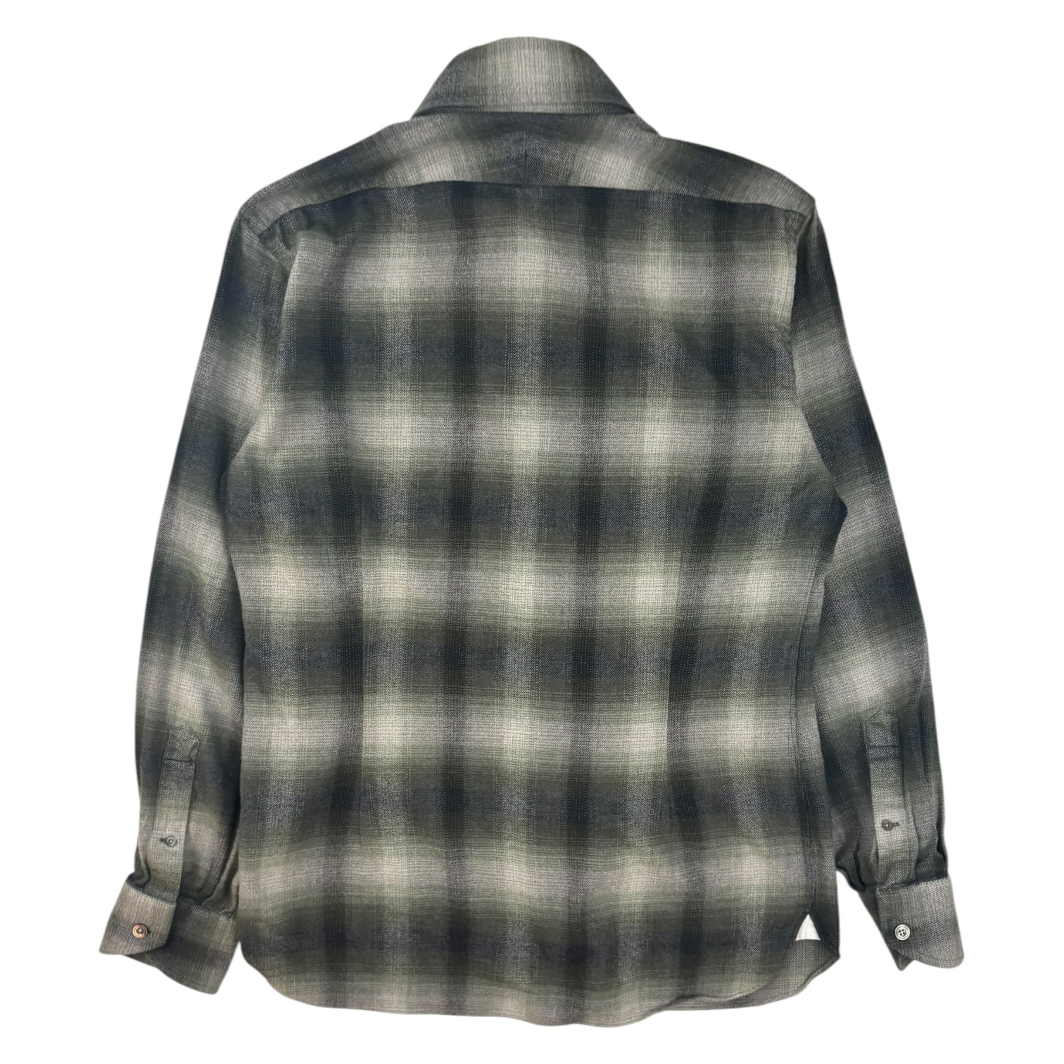 Tom Ford Plaid Check Cotton Button-Up Green