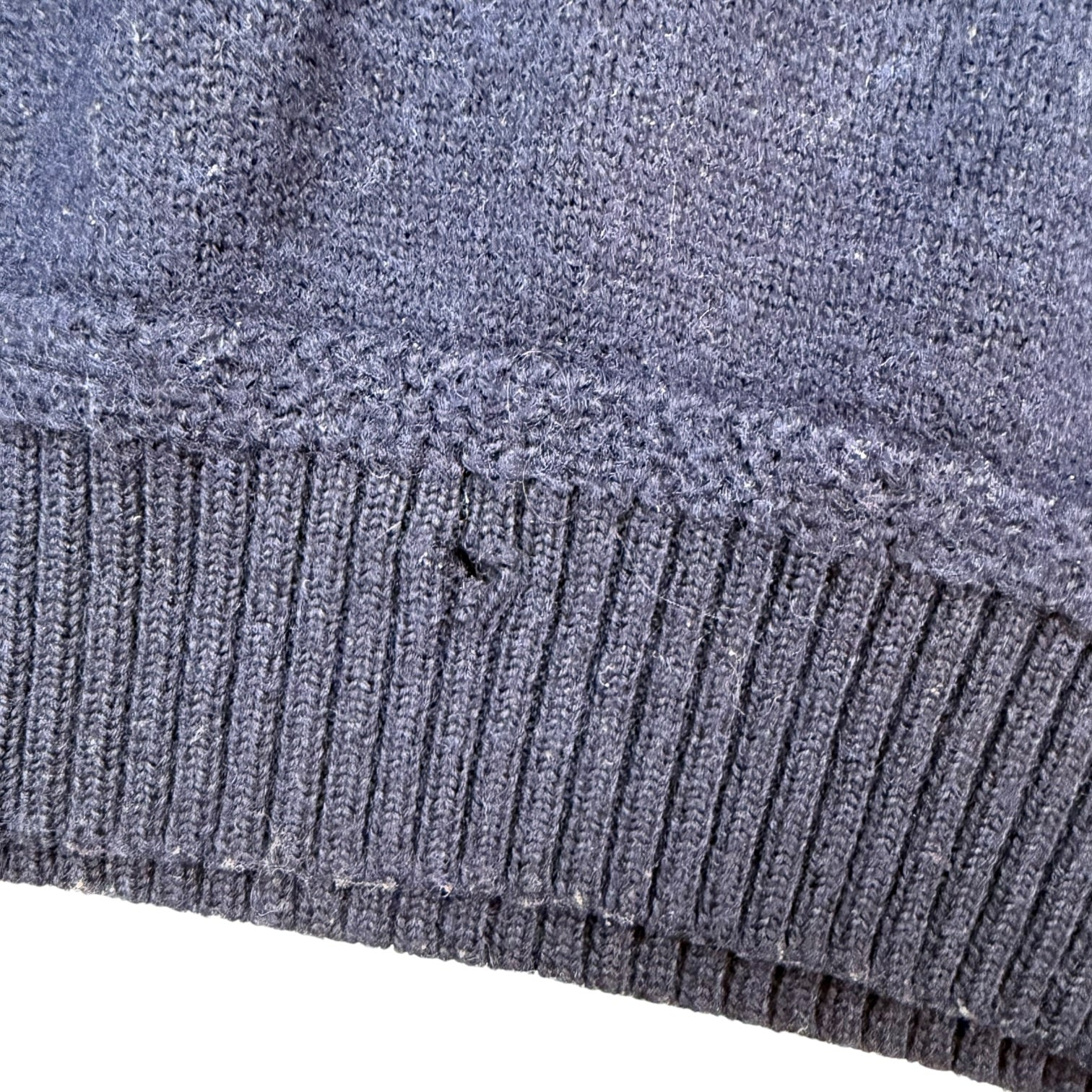 Vintage Ralph Lauren Rugby Chief Head Wool Shawl Navy