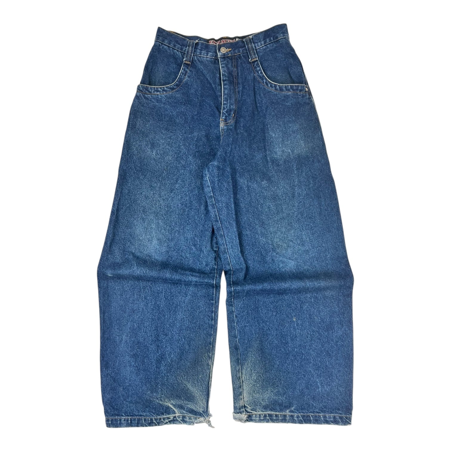 Vintage Exhaust Industrial Wide Leg Baggy Denim Jeans