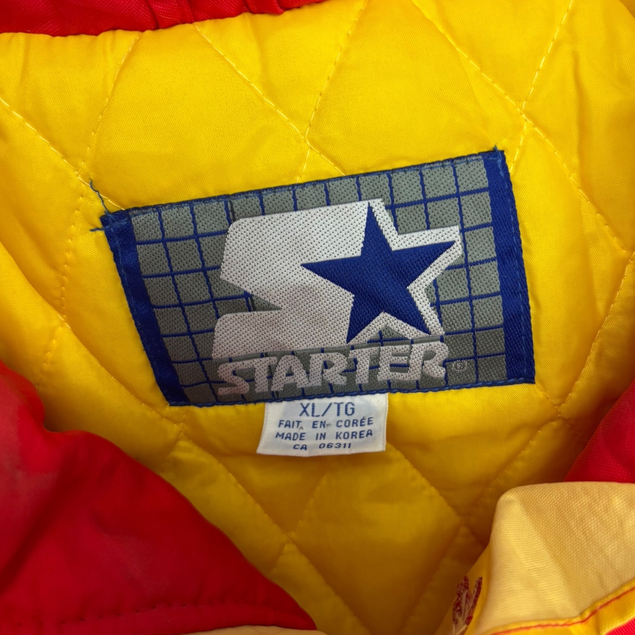 Vintage Starter Calgary Flames Quarter Zip Jacket