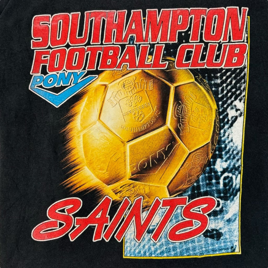 Vintage Pony Southampton Football Club Saints T-Shirt Black