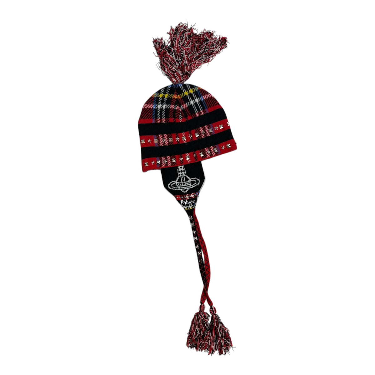 Palace x Vivienne Westwood Orb Knit Earflap Beanie Tartan