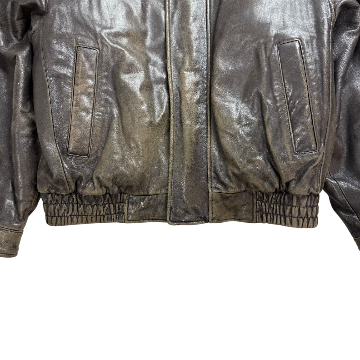 Vintage Bostonian Leather Jacket Faded Black