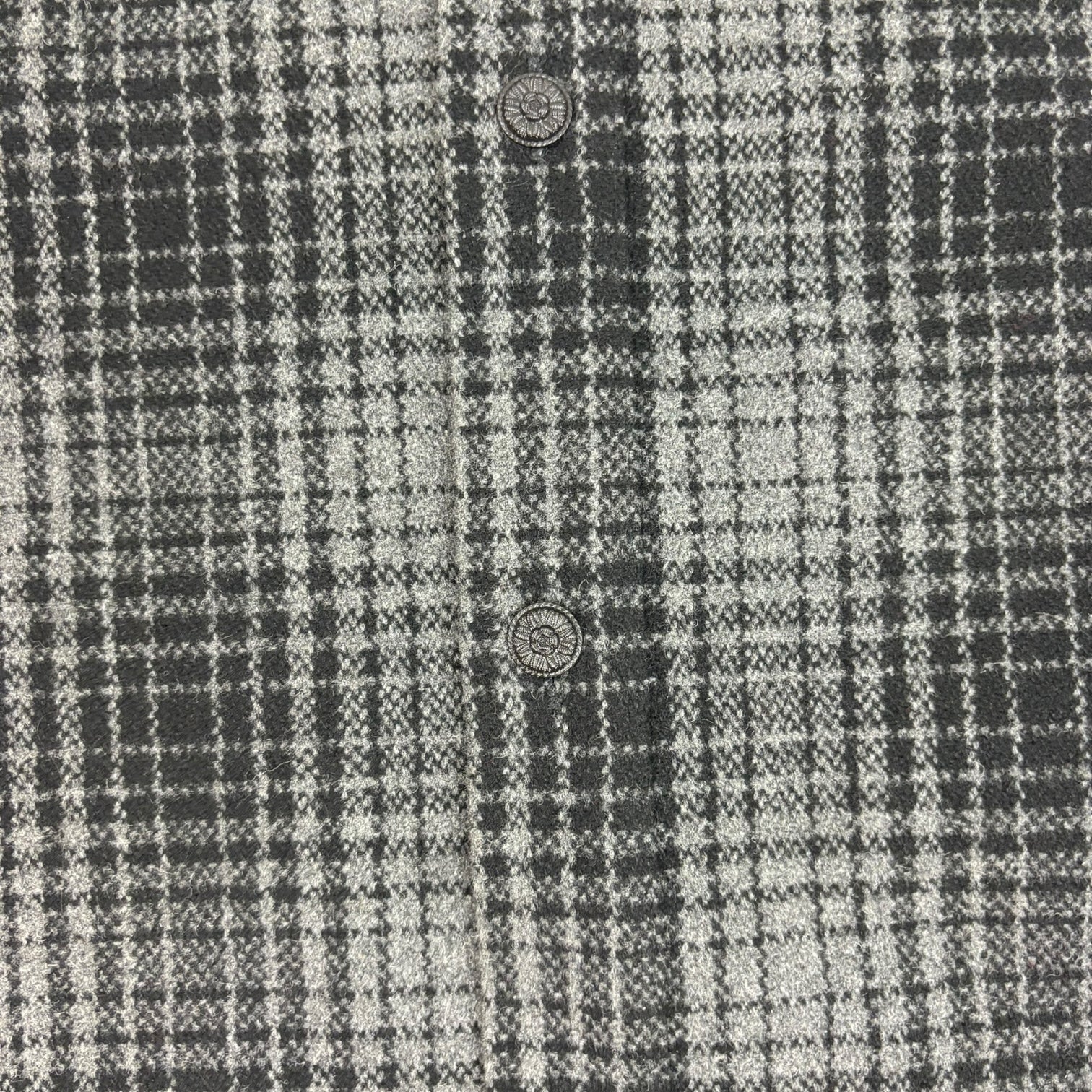 Off-White Tartan Button-Up Flannel Shirt Grey