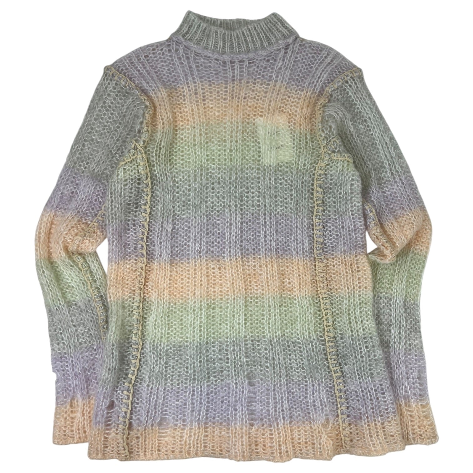 Acne Studios Mohair Striped Mock Neck Sweater Multicolour