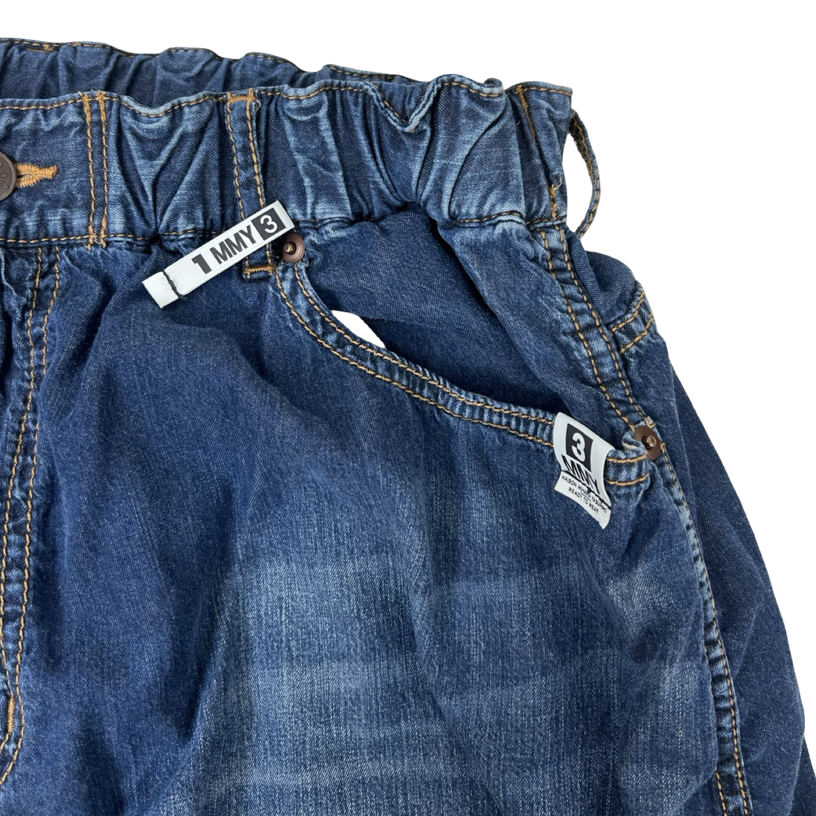 (W) Maison Mihara Yasuhiro Tencel Denim Gathered Pants