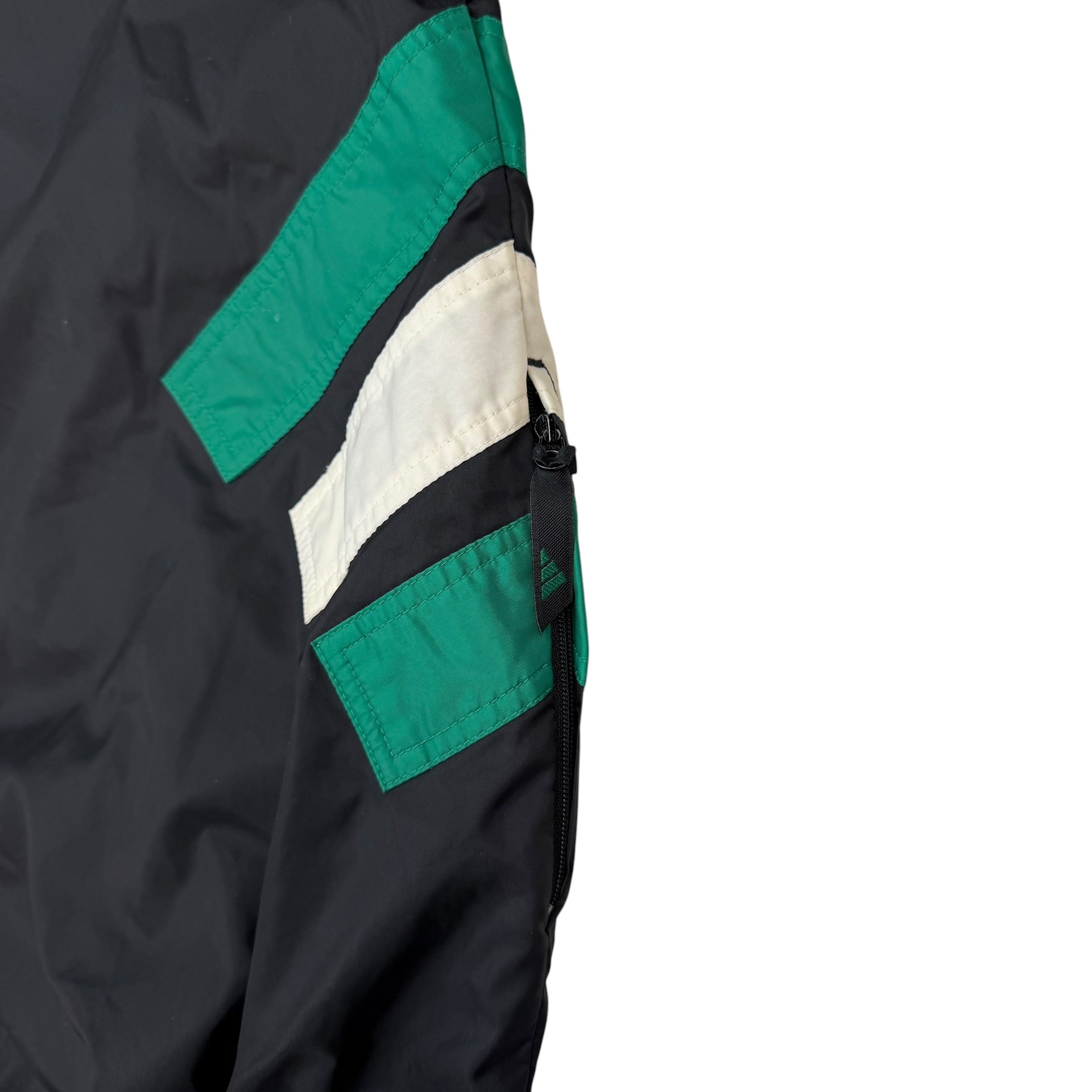 Vintage Adidas Embroidered Windbreaker Black/Green